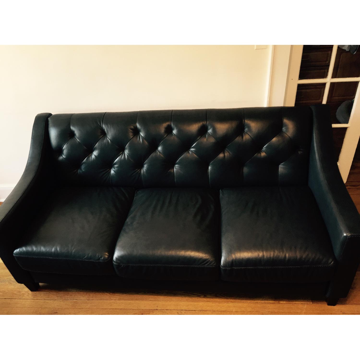 Macy's Leather Sofa - image-4