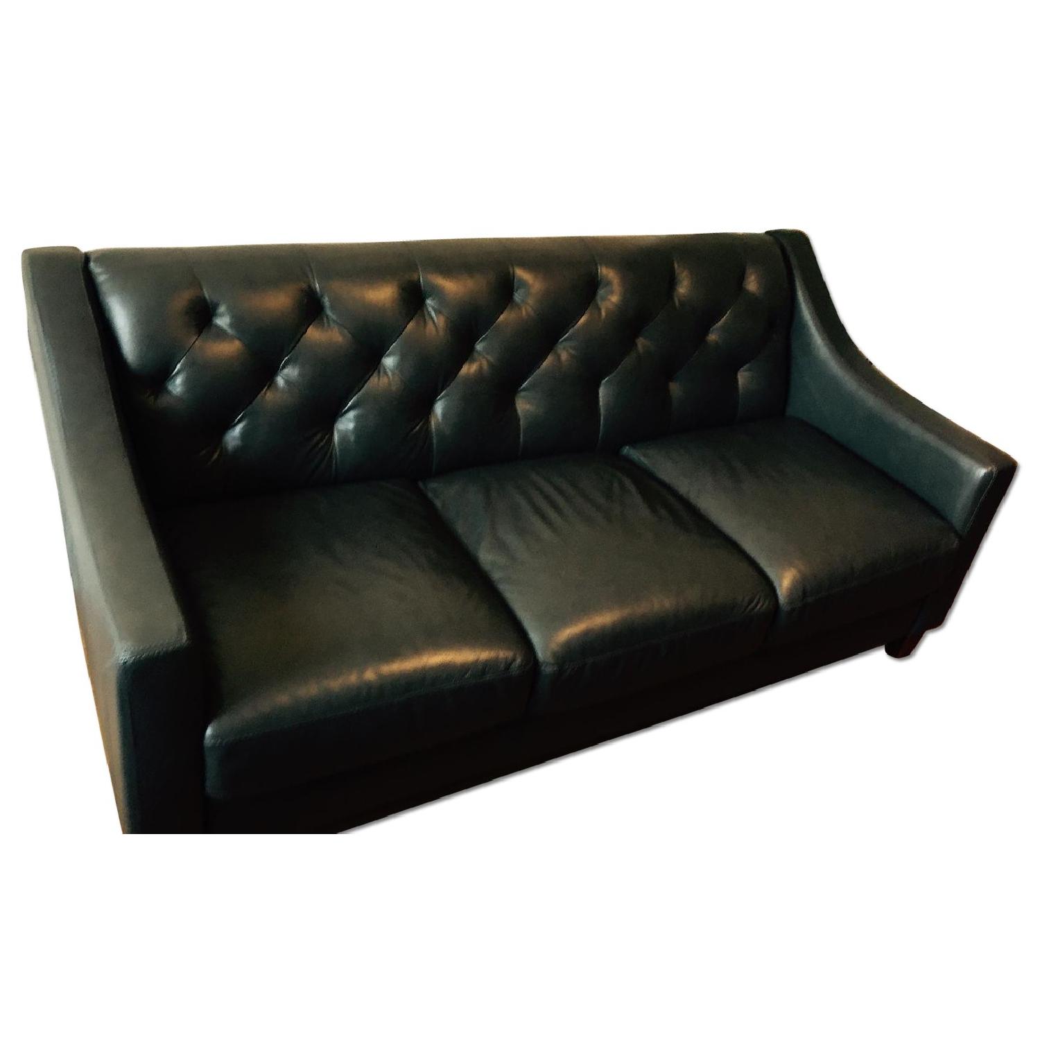 Macy's Leather Sofa - image-0