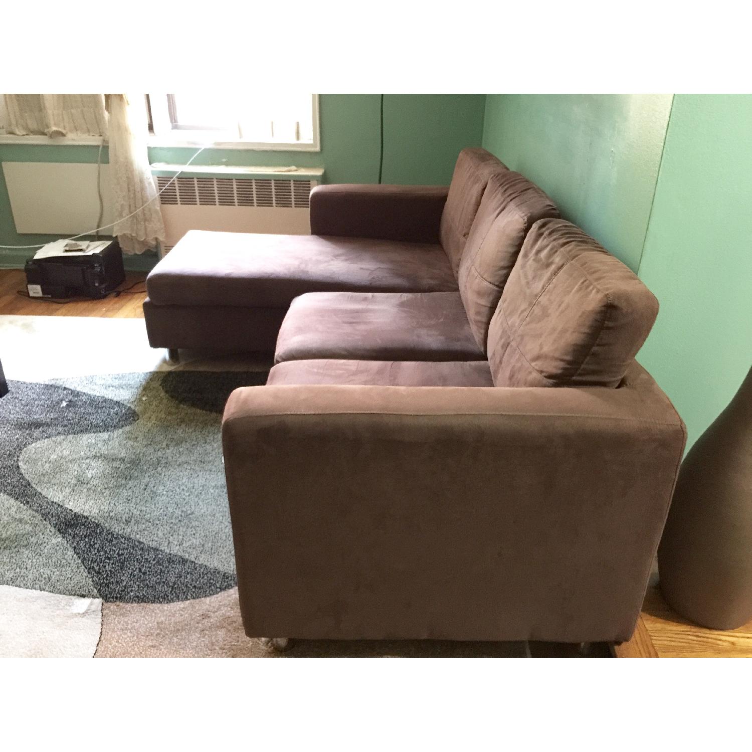Corner Furniture Brown Sectional Sofa - image-1