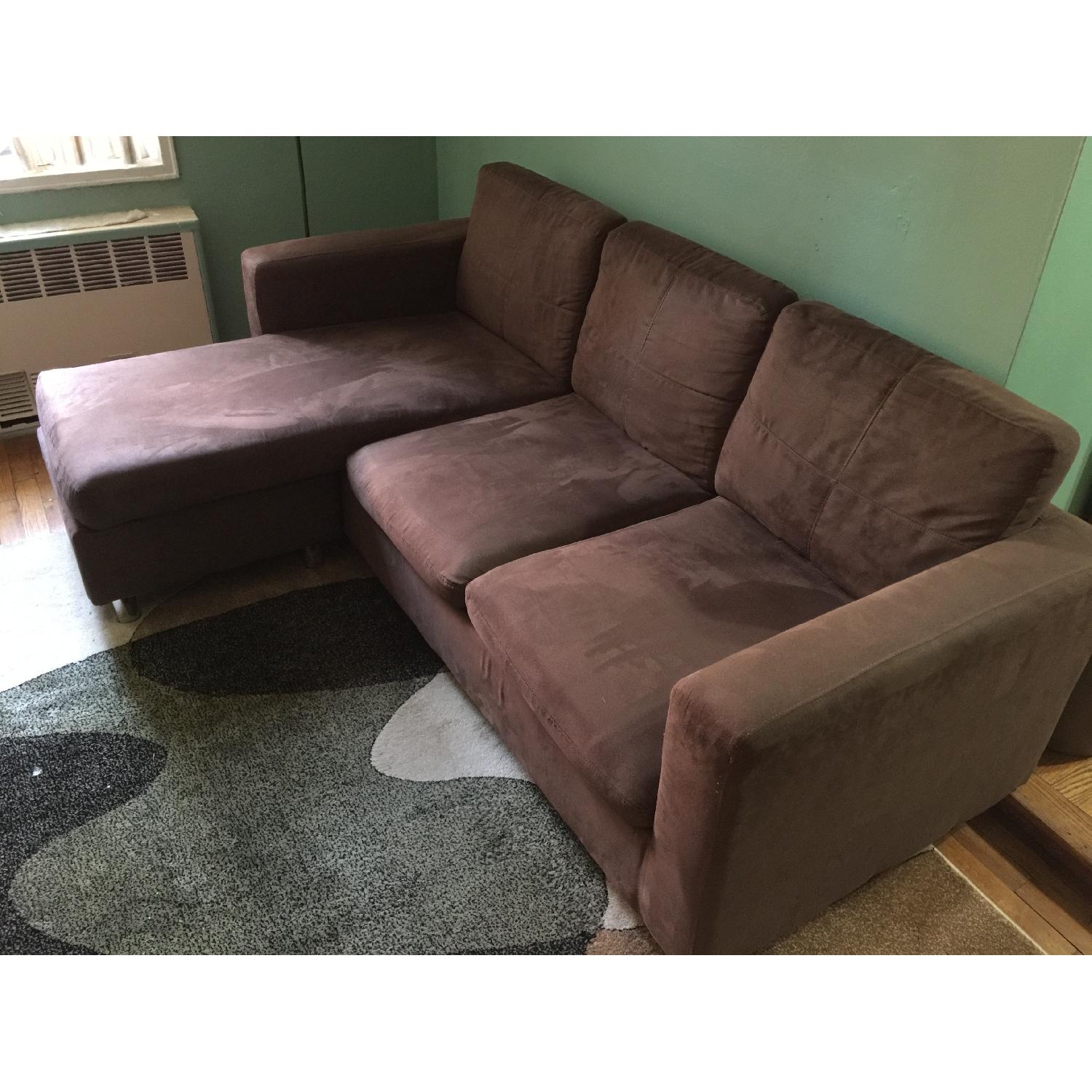 Corner Furniture Brown Sectional Sofa - image-4