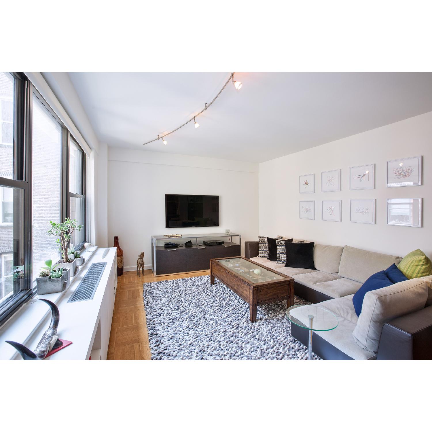 Crate & Barrel Contemporary Grey Logan Rug - image-2