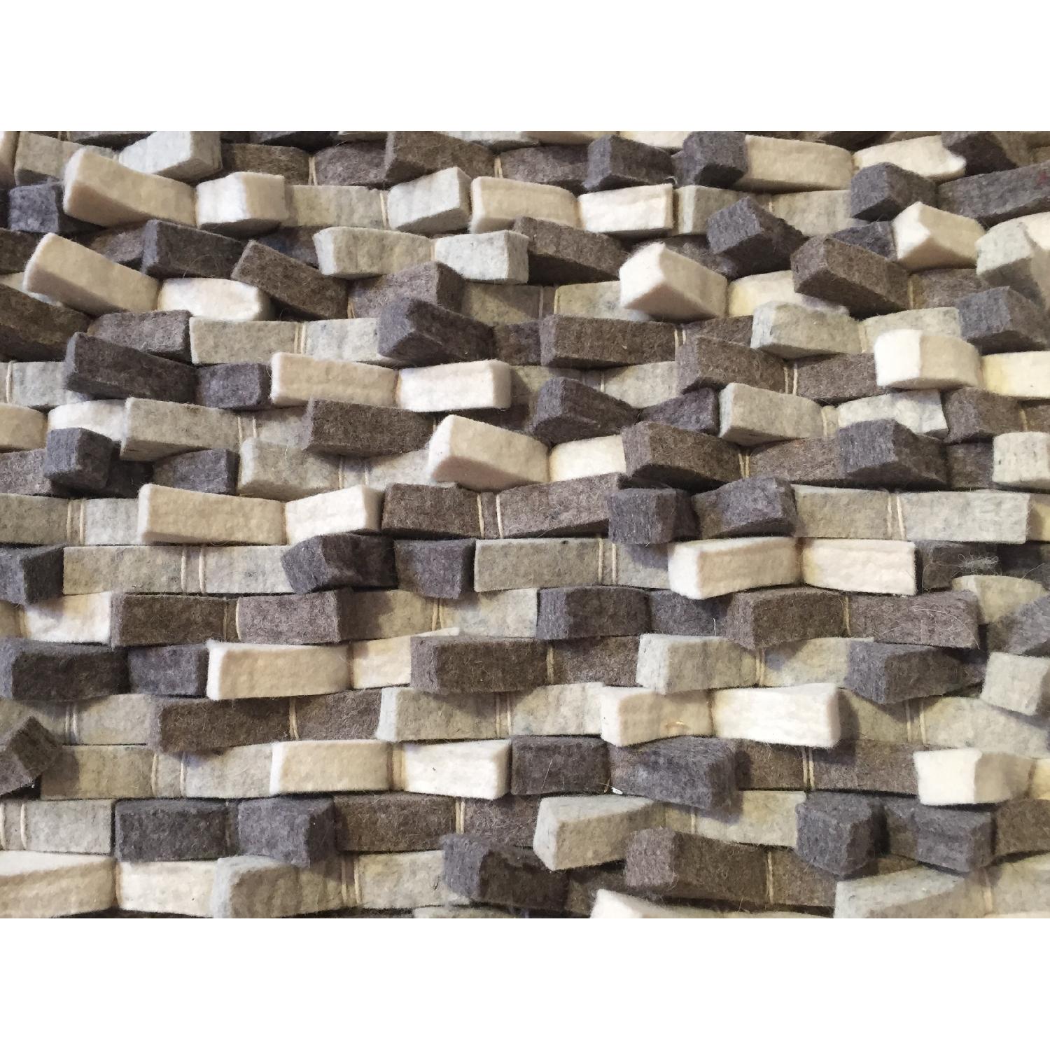 Crate & Barrel Contemporary Grey Logan Rug - image-3