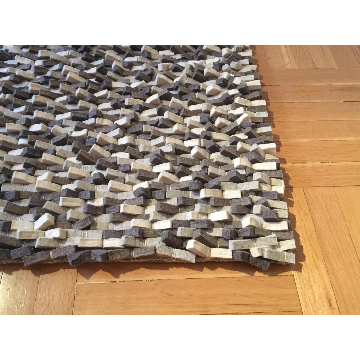 Crate & Barrel Contemporary Grey Logan Rug - image-5
