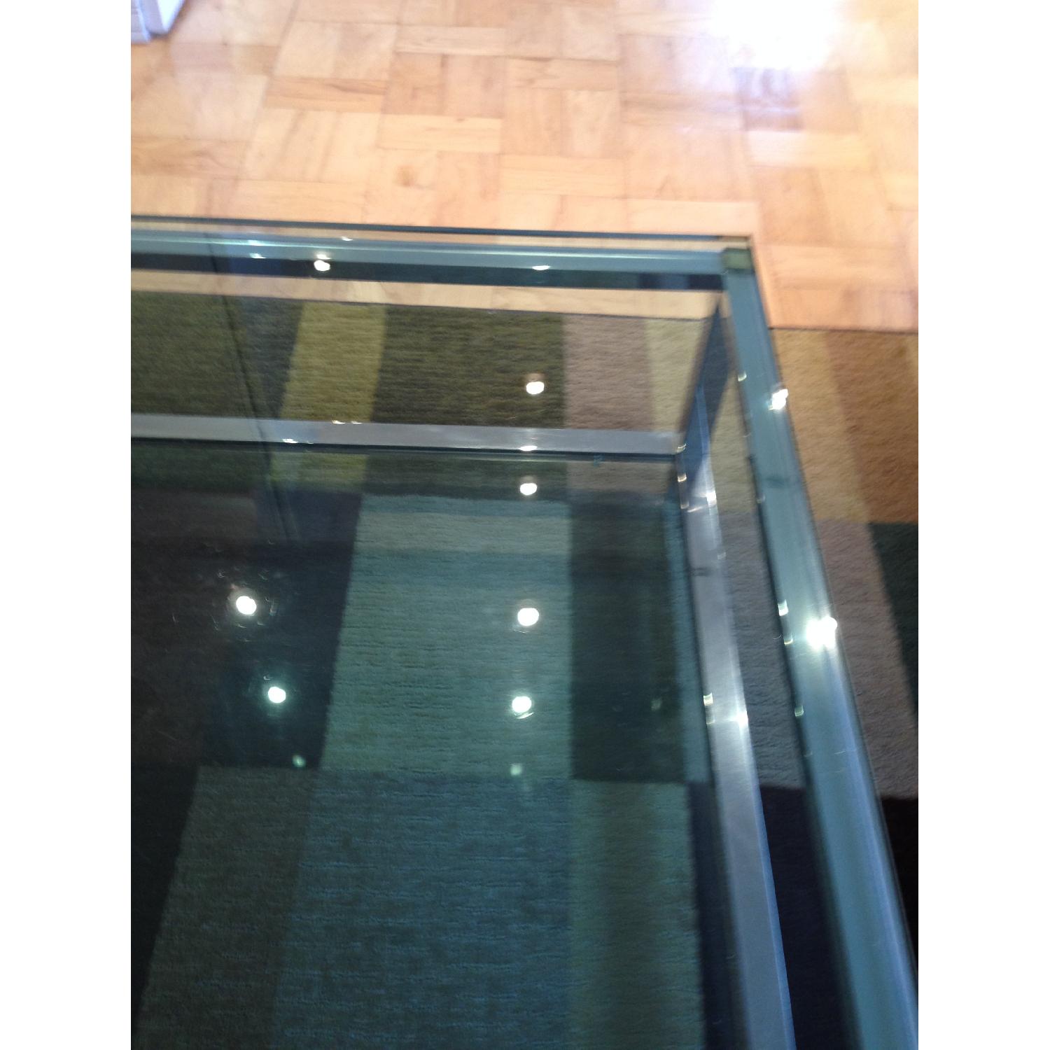 Glass and Chrome Table - image-4