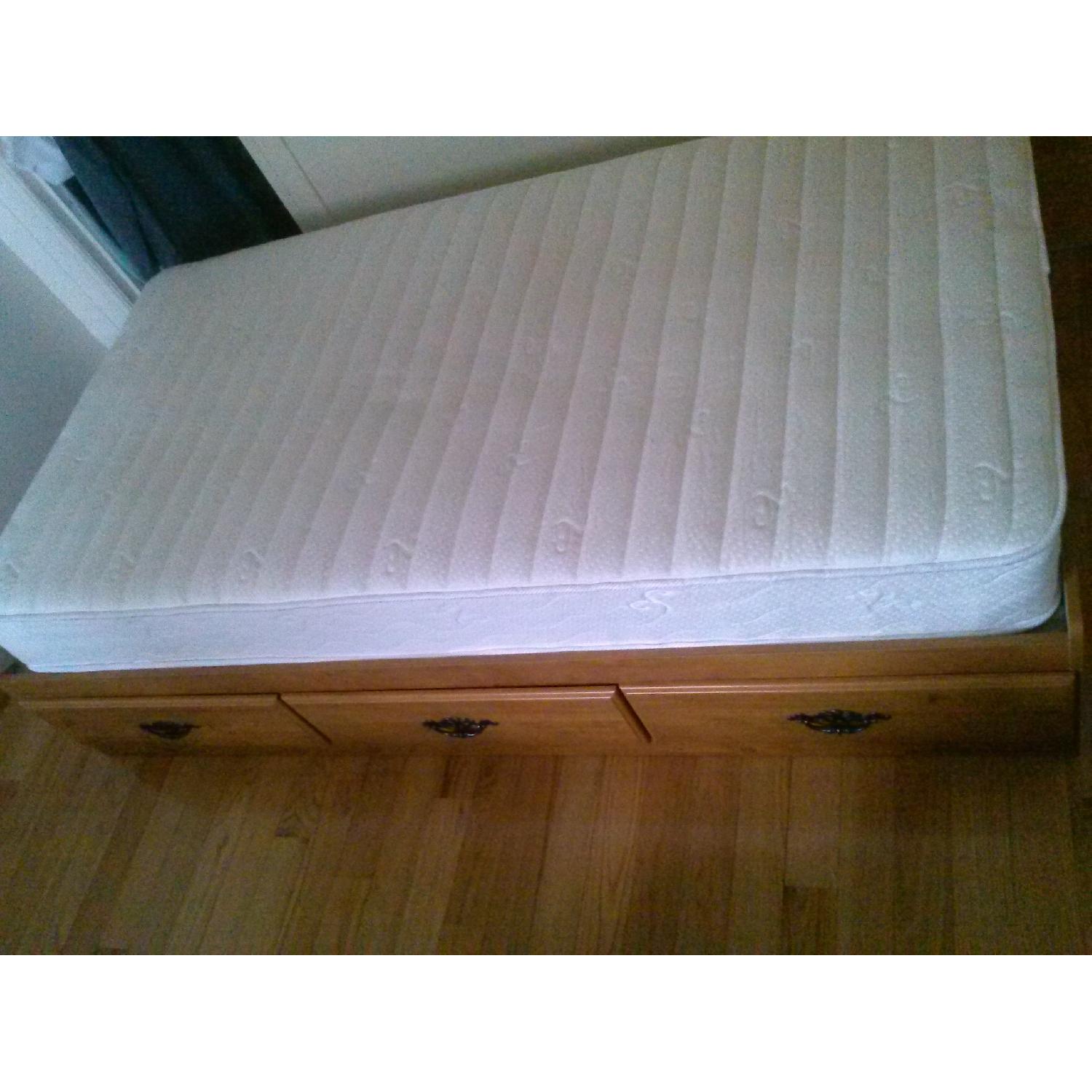 Prairie Collection Country Pine Finish Twin Storage Bed - image-1