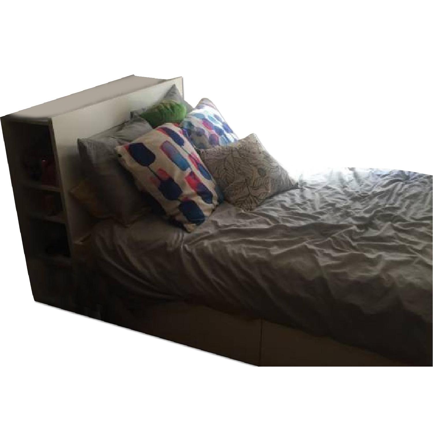 Ikea Brimnes Full Size Bed Frame w/ Storage - image-0