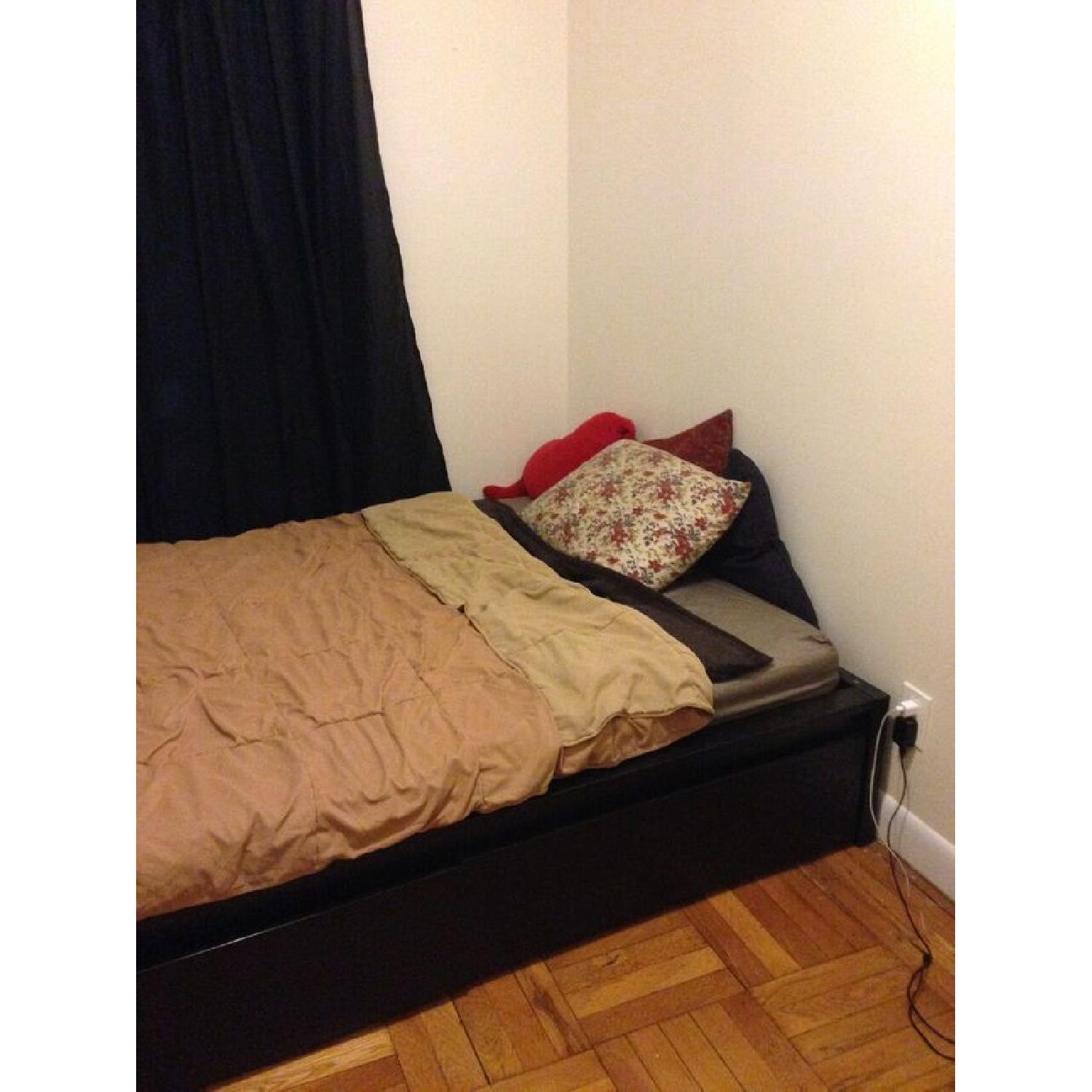 Ikea Malm Full Size Storage Bed Frame w/ Slatted Bed Base AptDeco