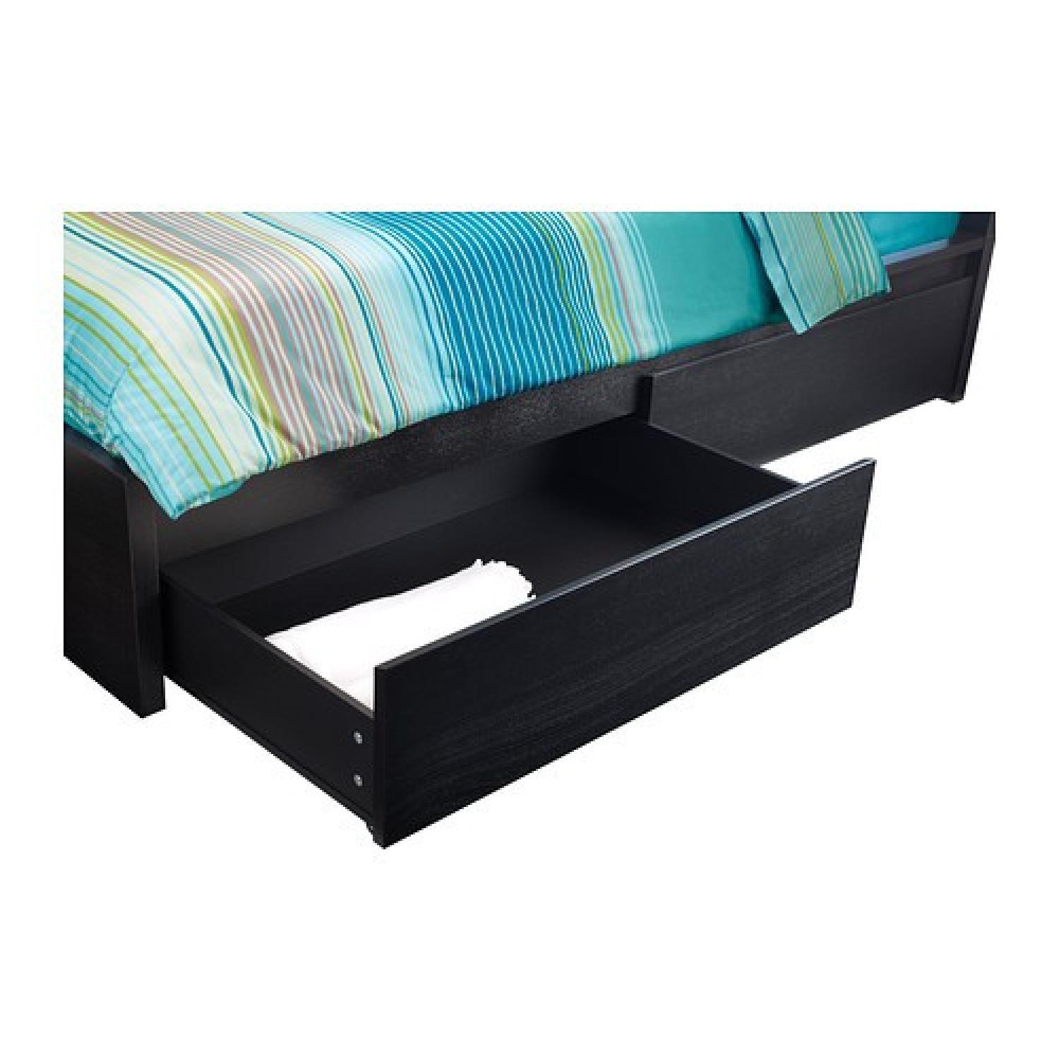 Ikea Malm Full Size Storage Bed Frame w/ Slatted Bed Base AptDeco