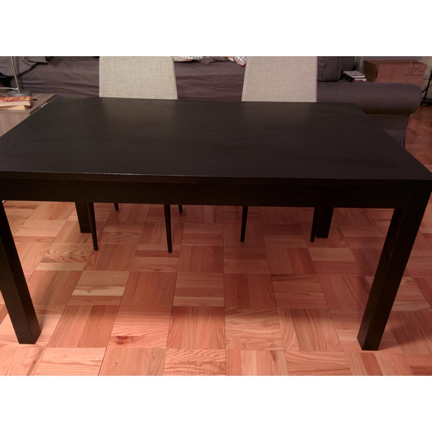 Ikea Bjursta Expandable Dark Brown Dining Table - image-1
