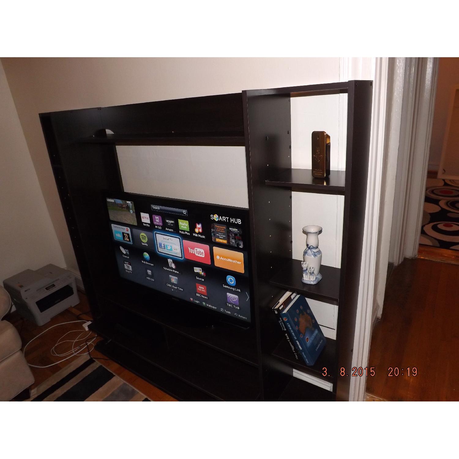 Sauder Beginnings Entertainment Wall System in Cinnamon Cherry - image-2