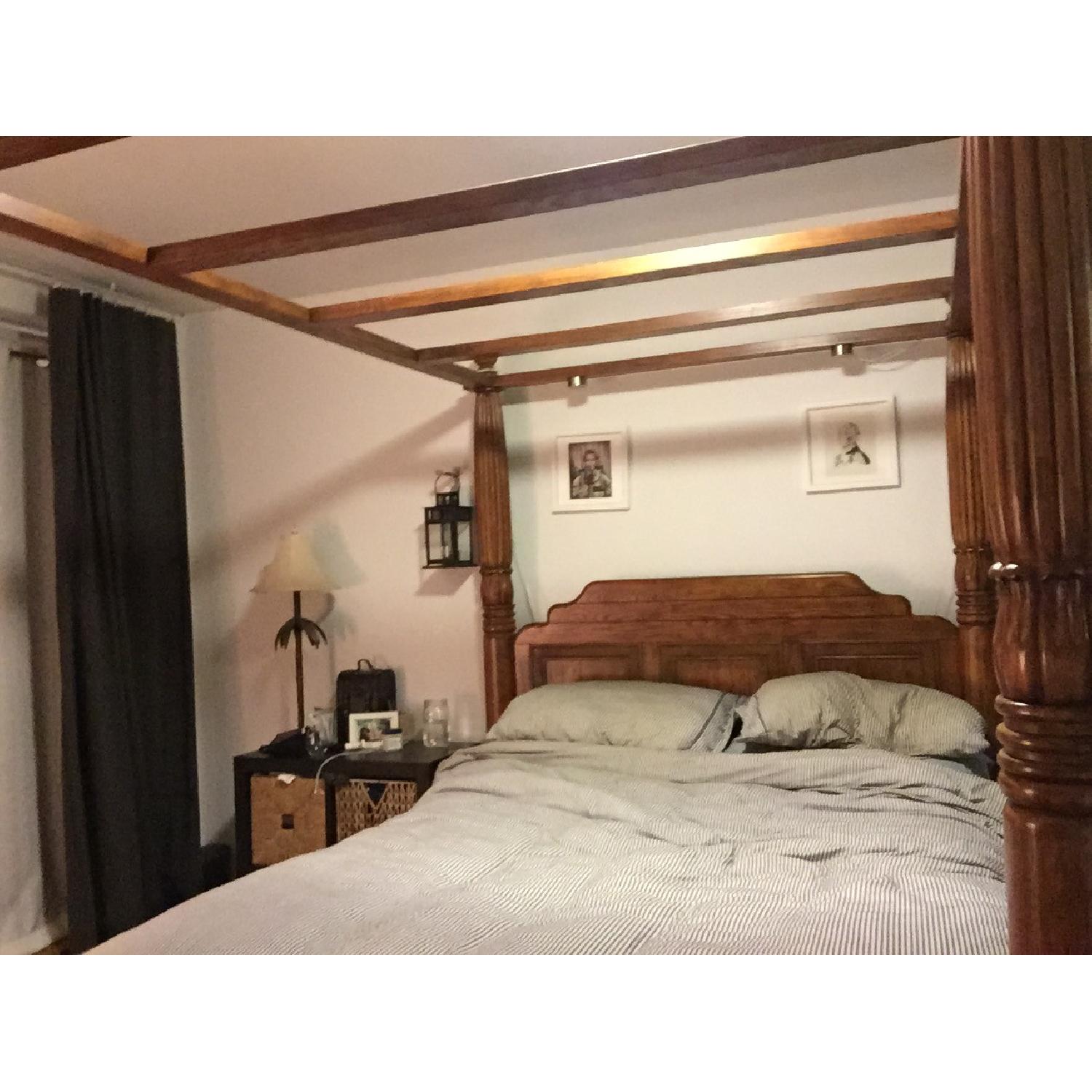 Four Poster Queen Size Mahogany Bed - image-3