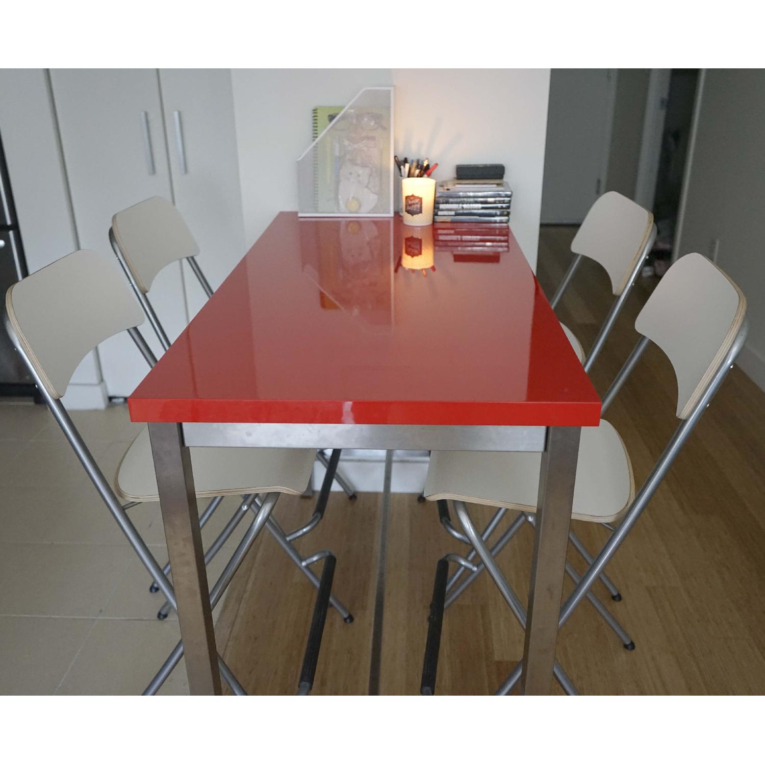 Ikea Red Dining Table - image-1