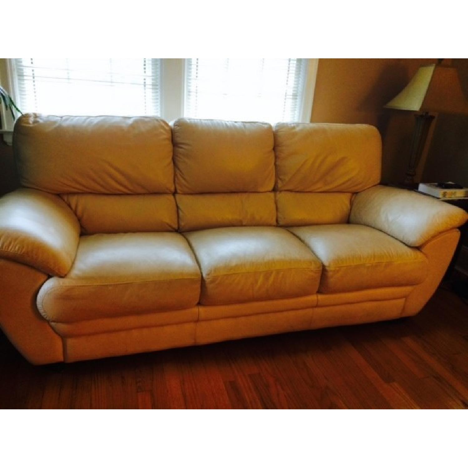 DeCoro Leather Sofa + Recliner - image-1