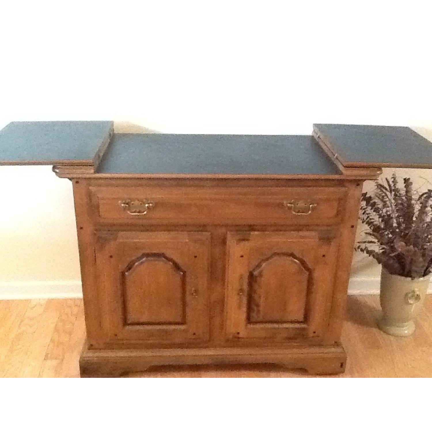 Temple Stuart Expandable Dining Room Table w/ 6 Chairs + Hutch + Server - image-2