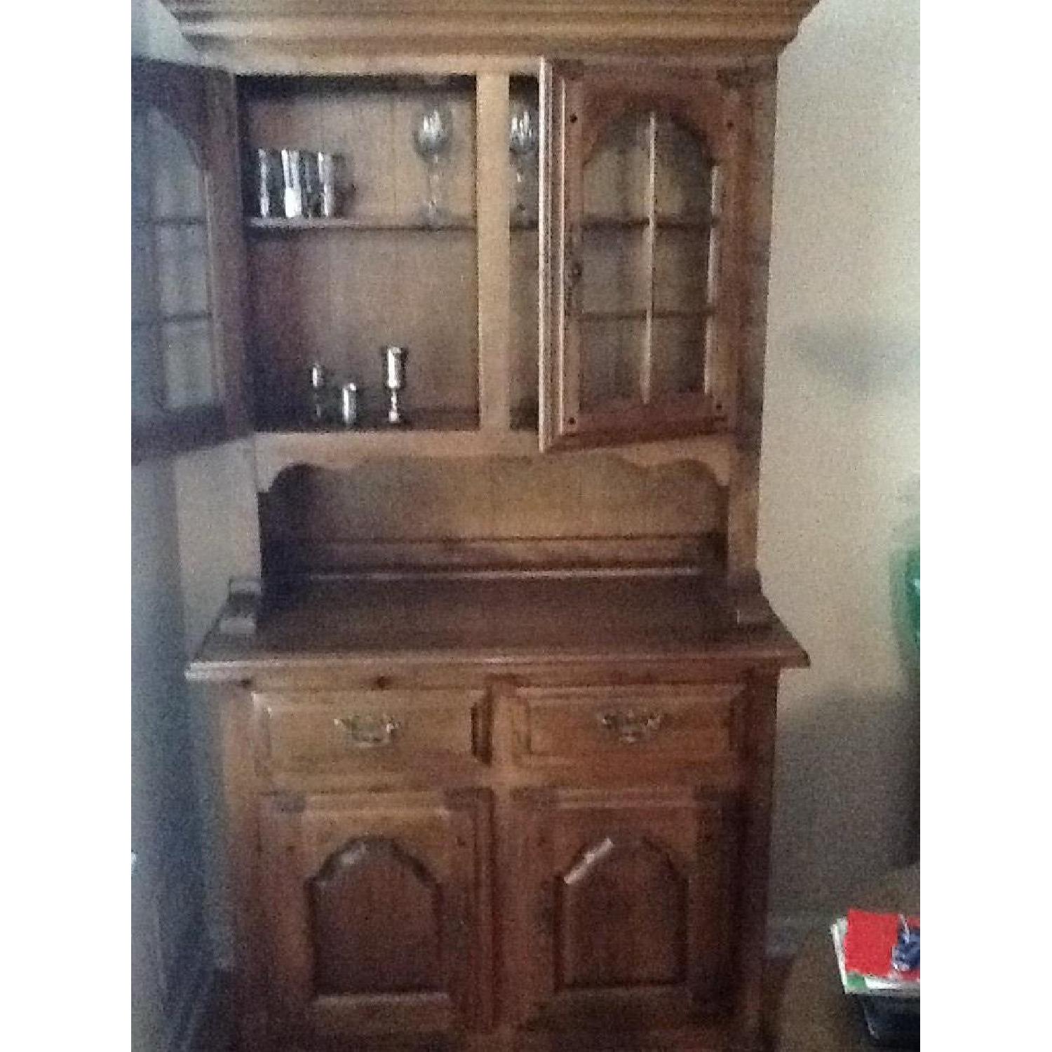 Temple Stuart Expandable Dining Room Table w/ 6 Chairs + Hutch + Server - image-3