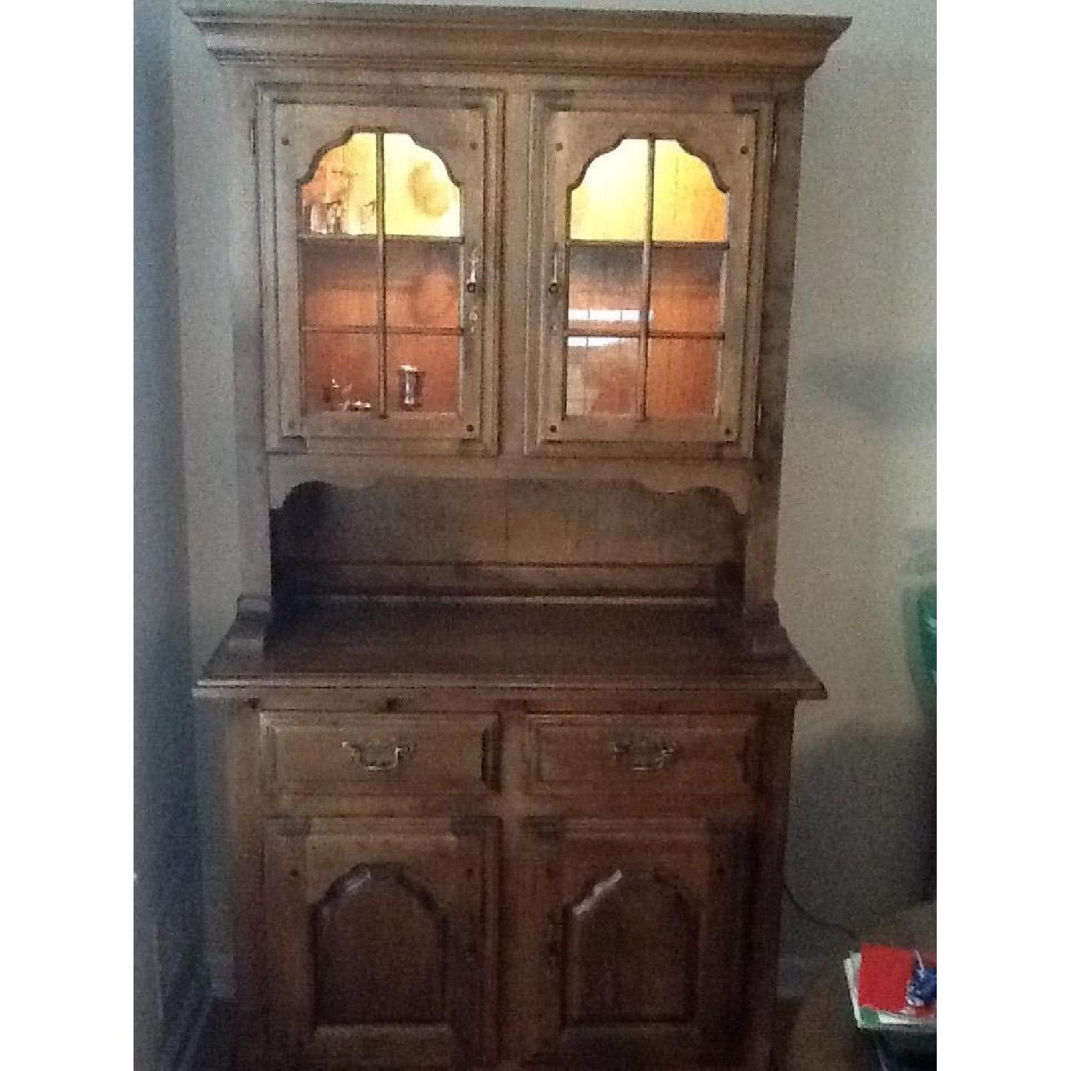 Temple Stuart Expandable Dining Room Table w/ 6 Chairs + Hutch + Server - image-6