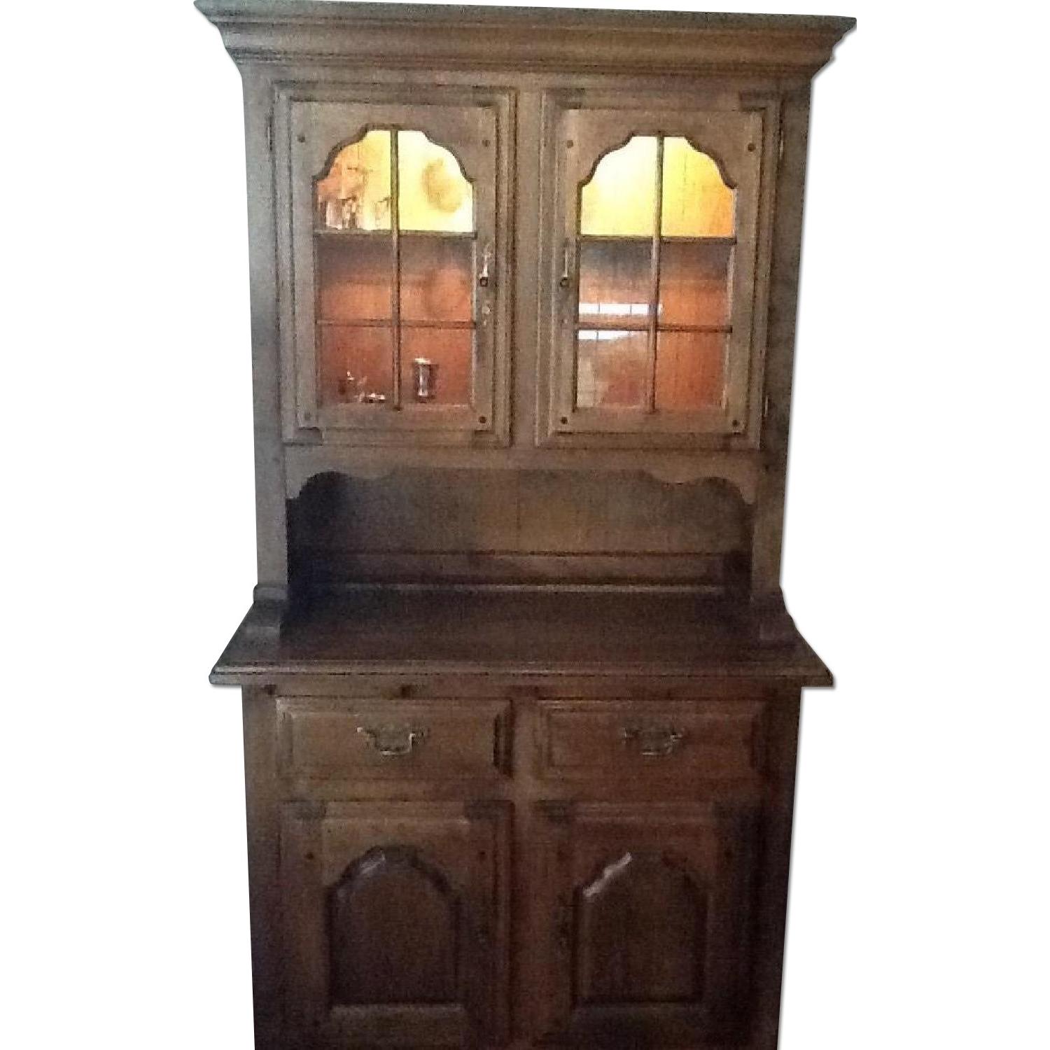 Temple Stuart Expandable Dining Room Table w/ 6 Chairs + Hutch + Server - image-7