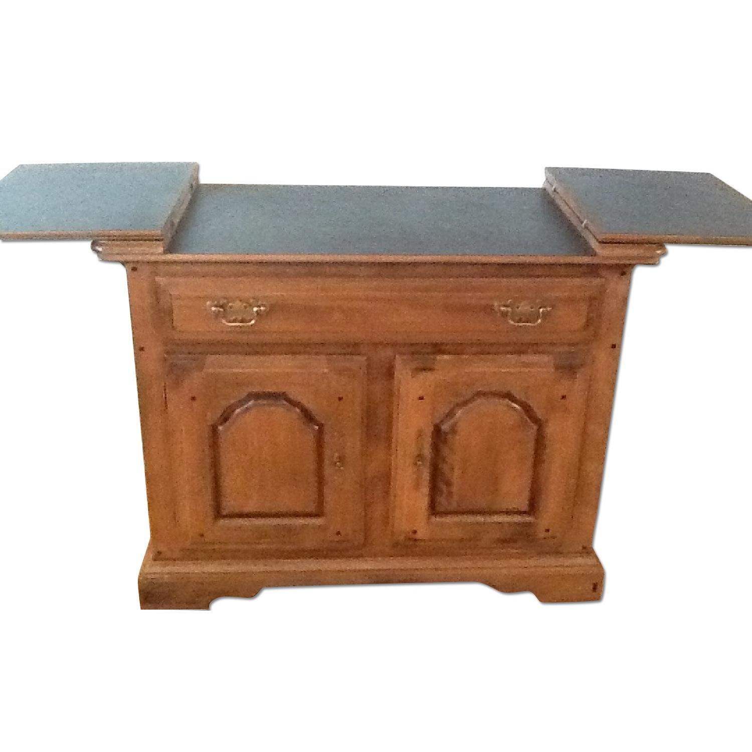 Temple Stuart Expandable Dining Room Table w/ 6 Chairs + Hutch + Server - image-9