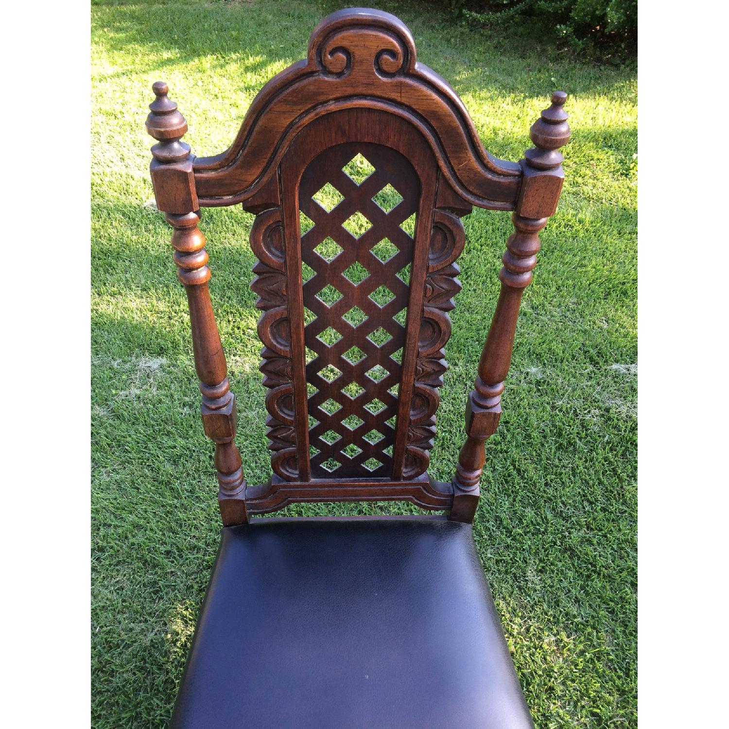 Hibriten Furniture Solid Wood Vintage Dining Room Chairs - Set of 6 - image-1