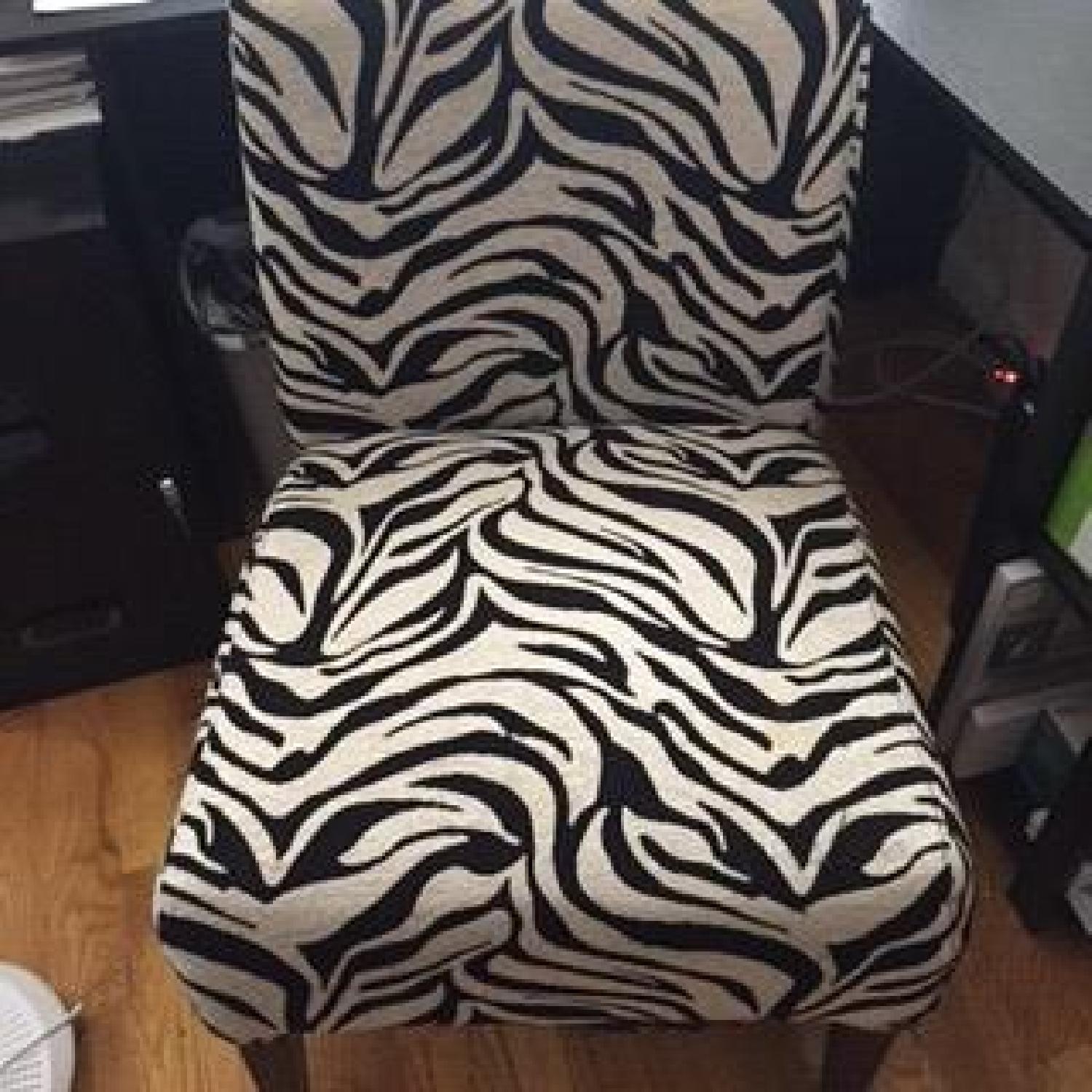Zebra Print Accent Chair - image-1