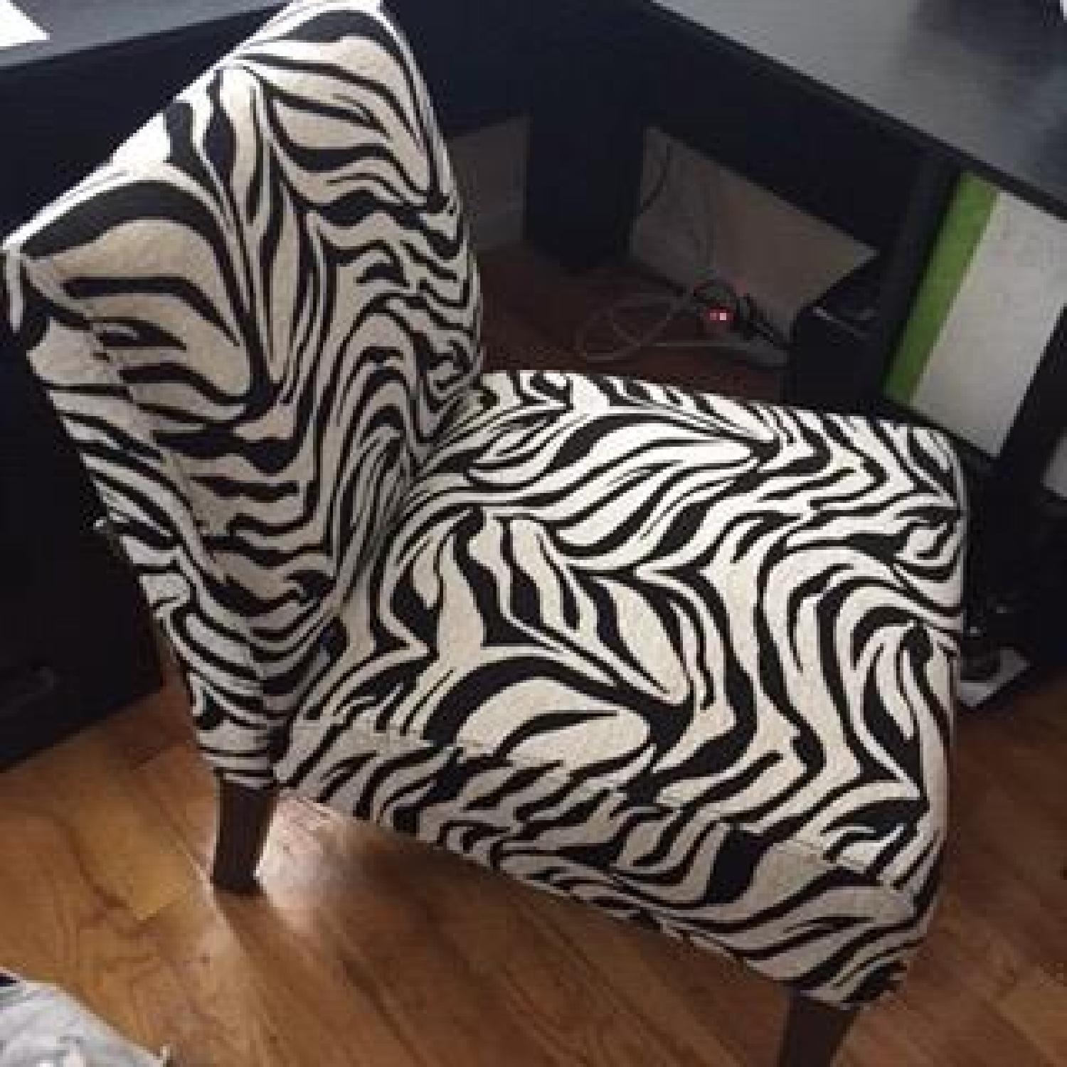 Zebra Print Accent Chair - image-2