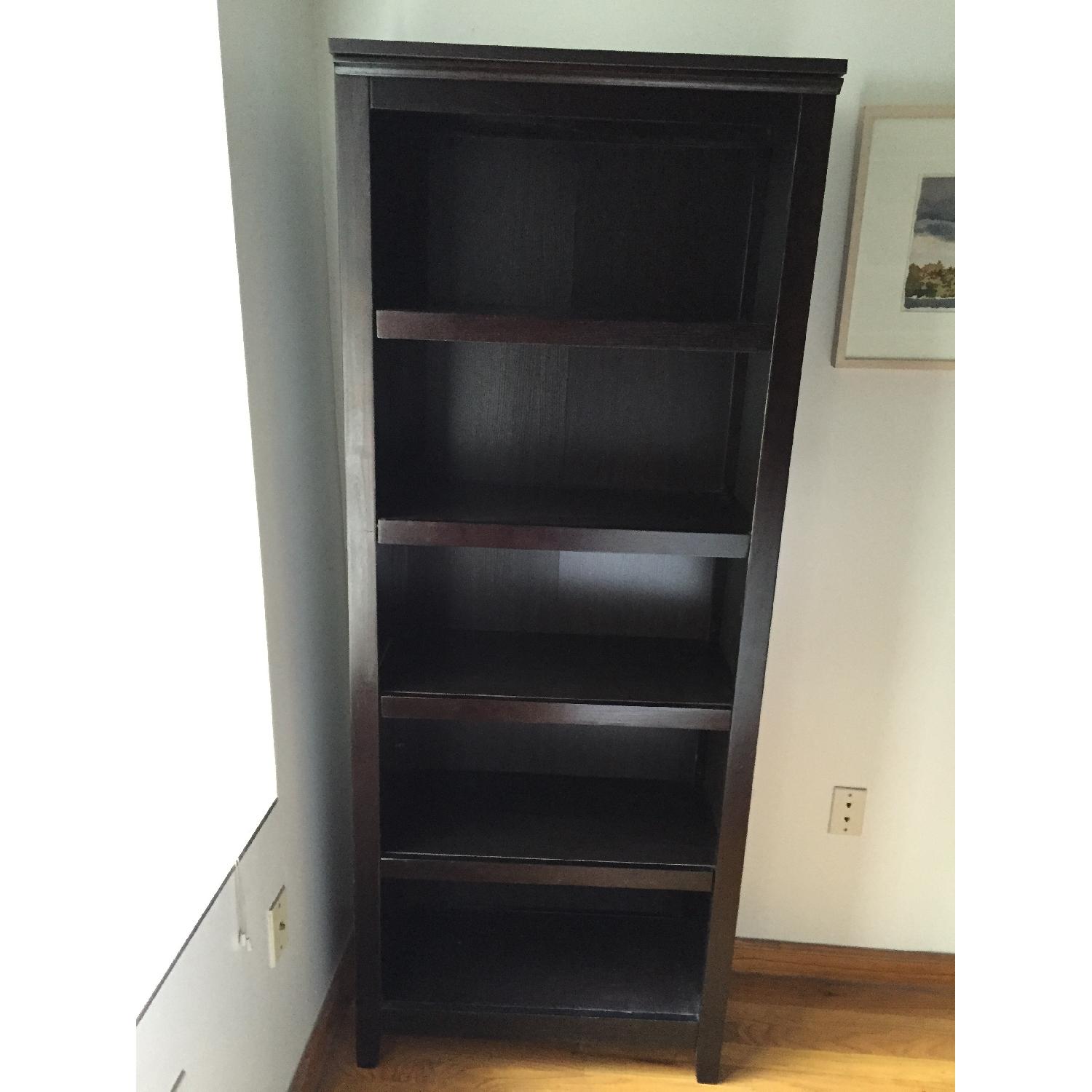 Tall Wood Espresso Book Shelf - image-1