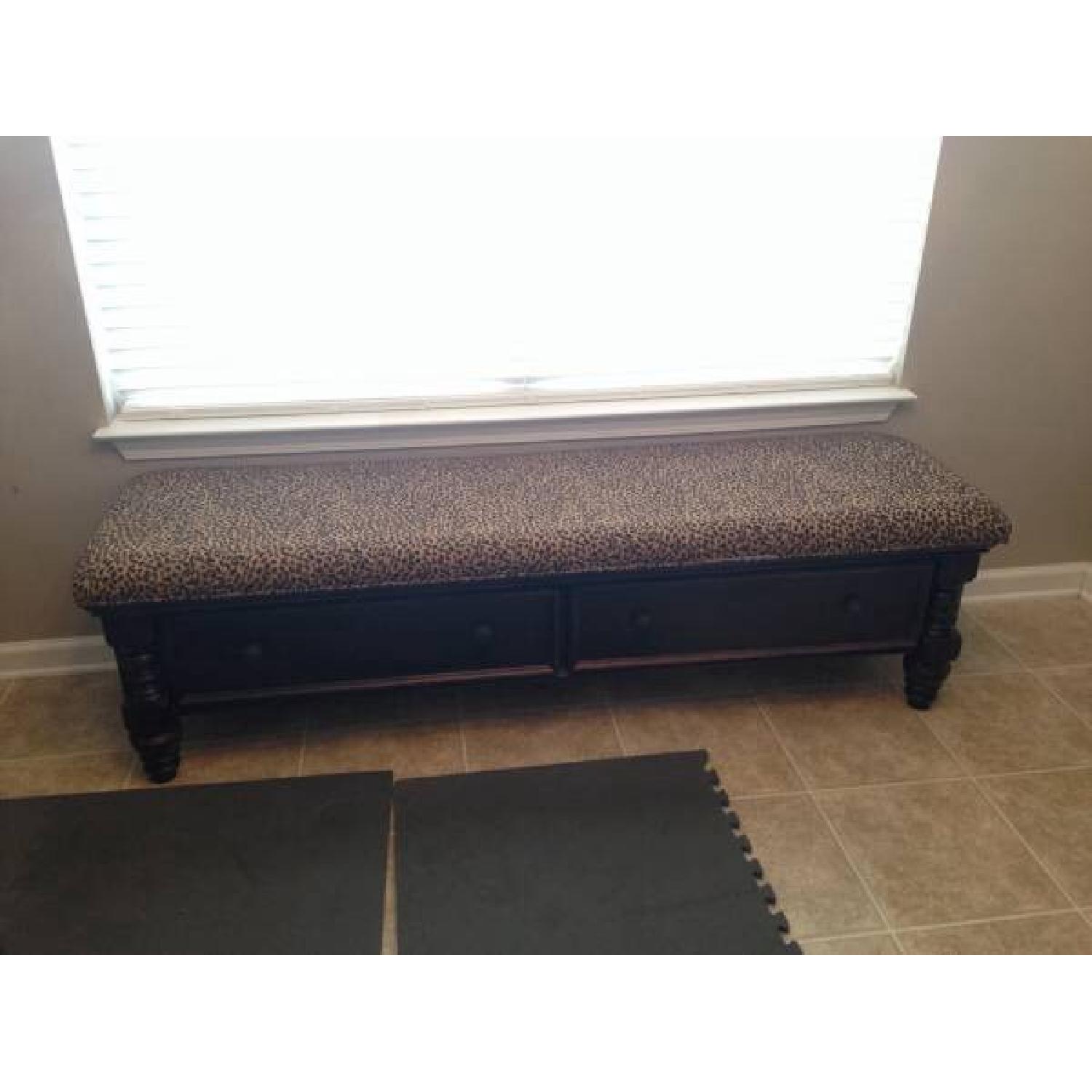 Ashley's Leopard Print Storage Bench - image-1