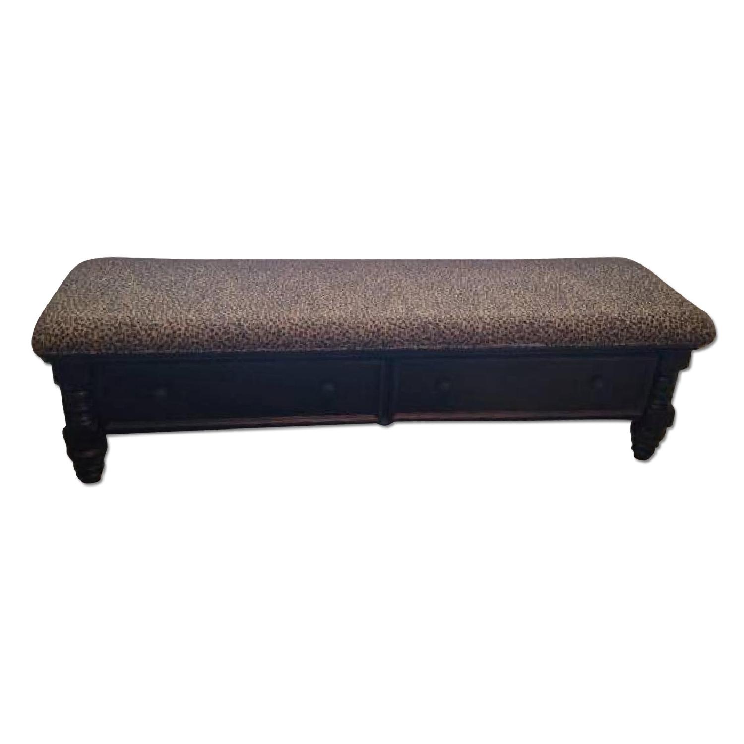 Ashley's Leopard Print Storage Bench - image-0