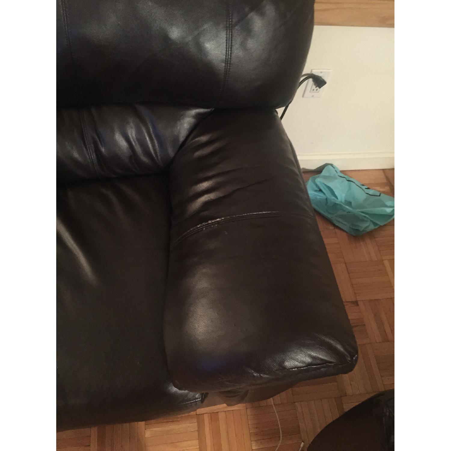 Three Seat Leather Couch - image-3