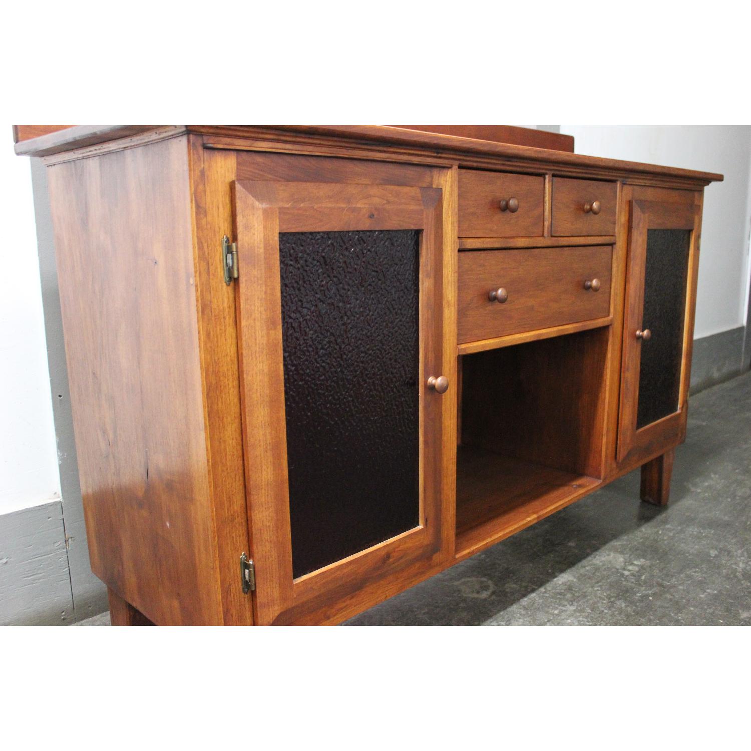Cherry Wood Credenza w/ Storage & Display - image-3