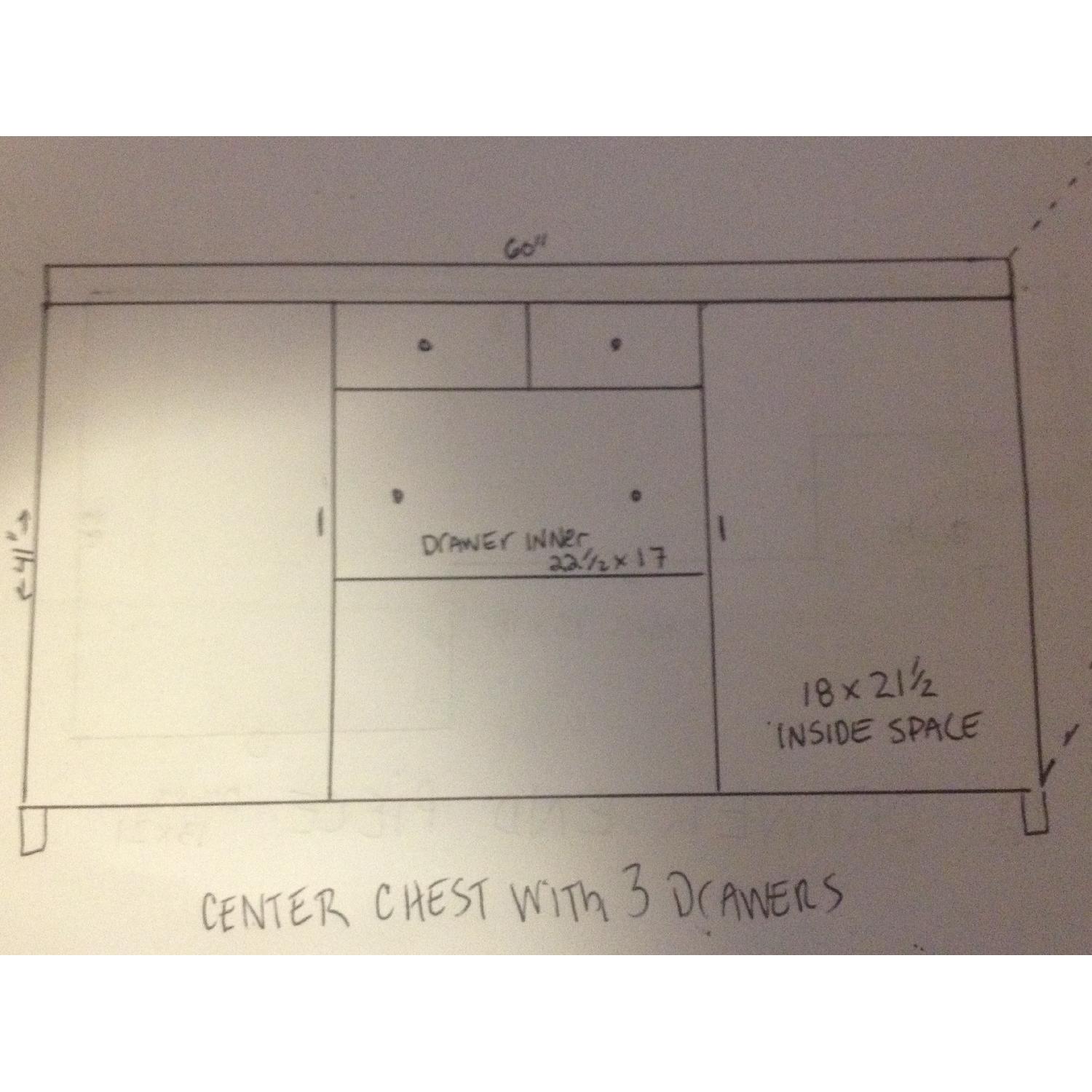 Cherry Wood Credenza w/ Storage & Display - image-6