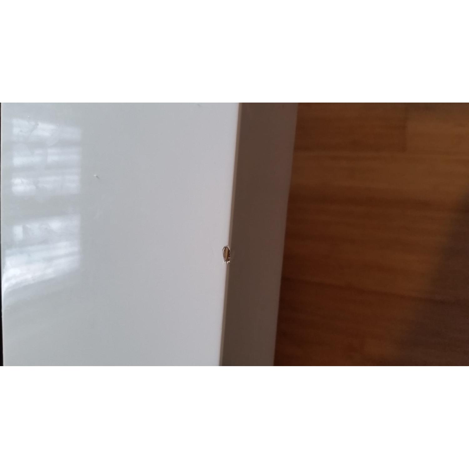 Calligaris Square Black Tempered Glass & White Border Dining Table - image-4