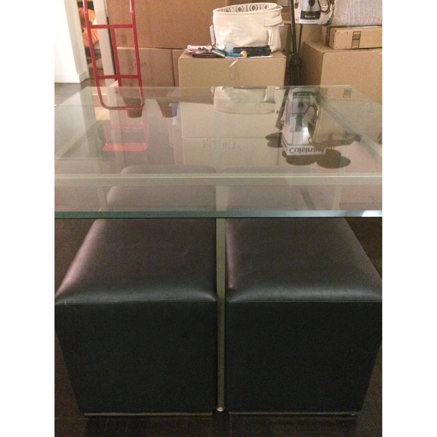 Pier 1 Square Glass Table w/ 4 Stools - image-3