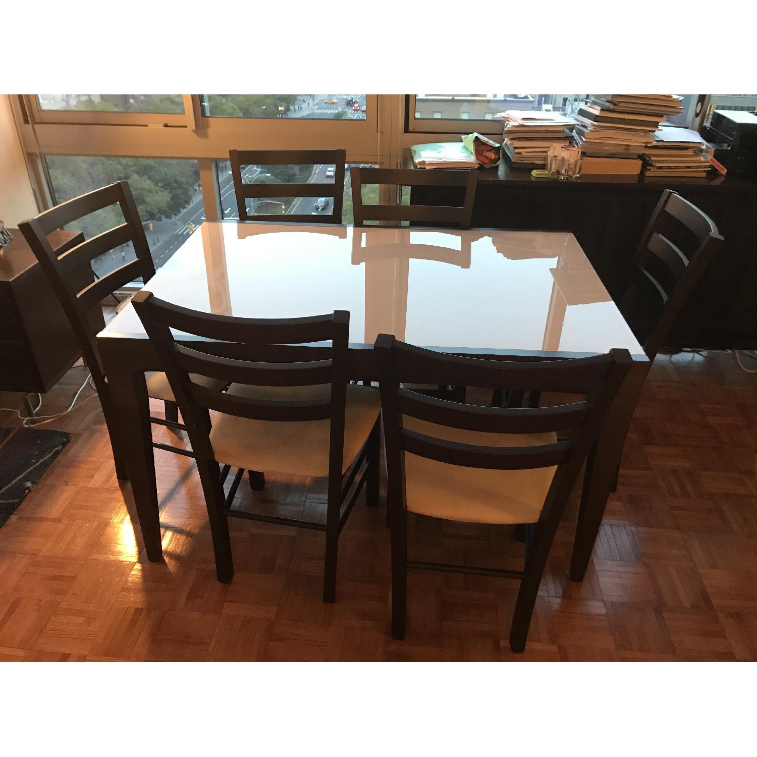 Macy's Dining Room Table w/ 6 Chairs - image-5