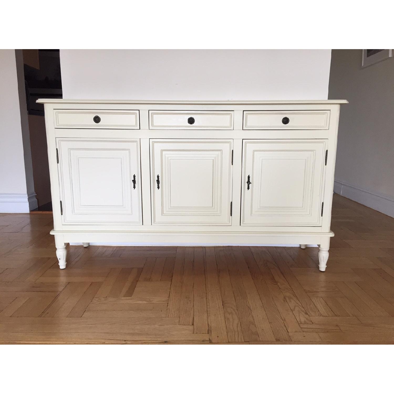 Ballard Designs Antique White Sideboard - image-1