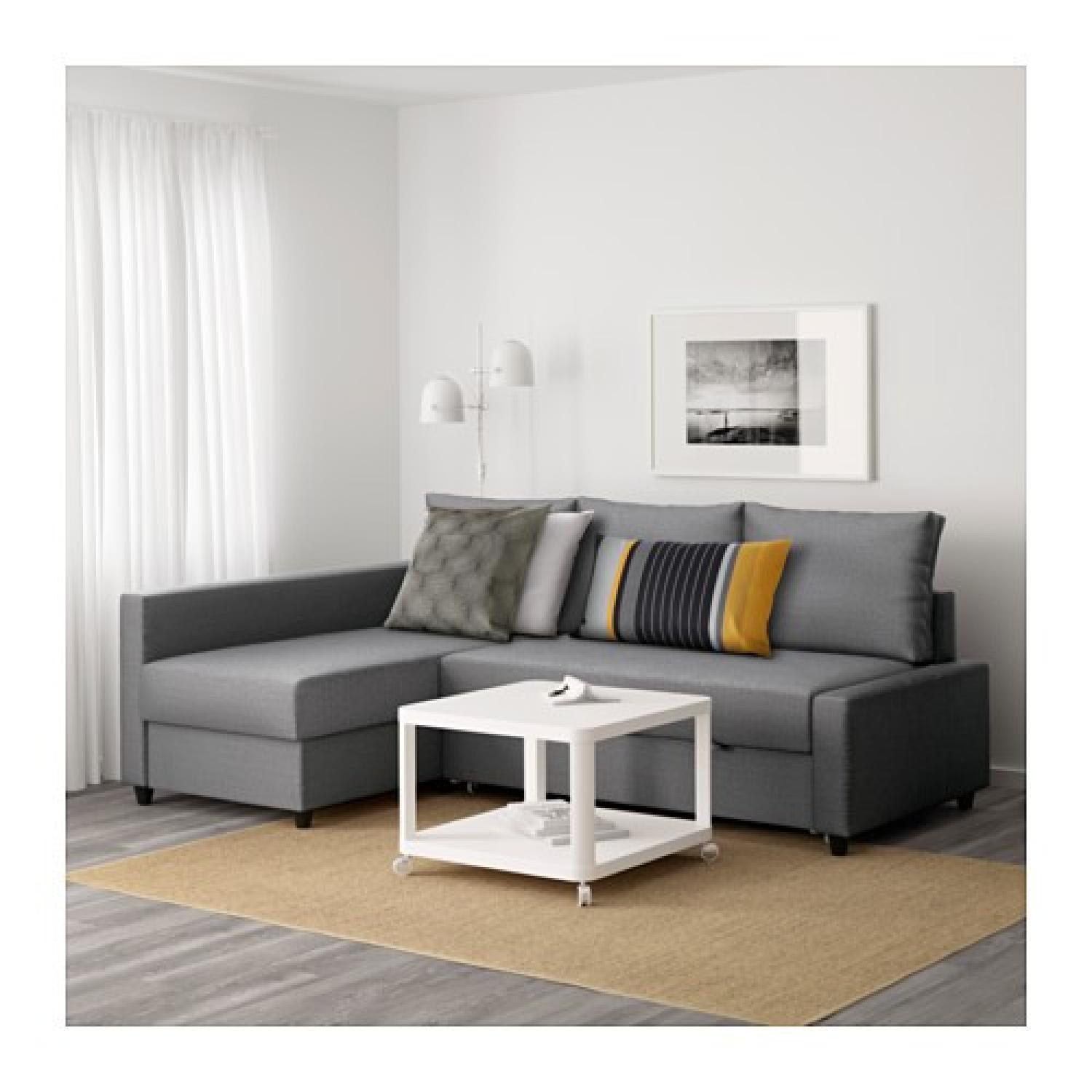 Ikea Friheten Sleeper Sectional Sofa w/ Storage in Skiftebo Dark Gray - image-1