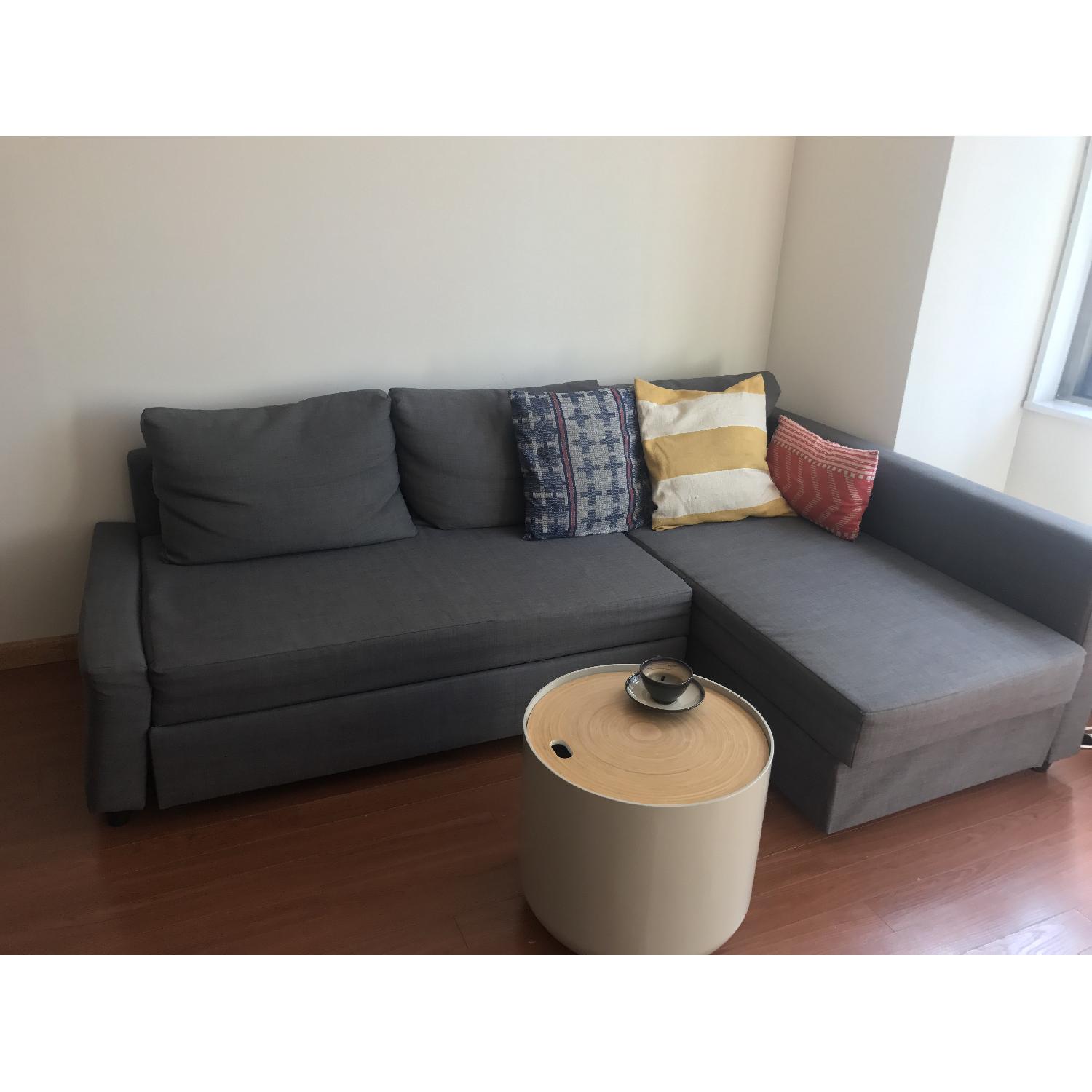 Ikea Friheten Sleeper Sectional Sofa w/ Storage in Skiftebo Dark Gray - image-5