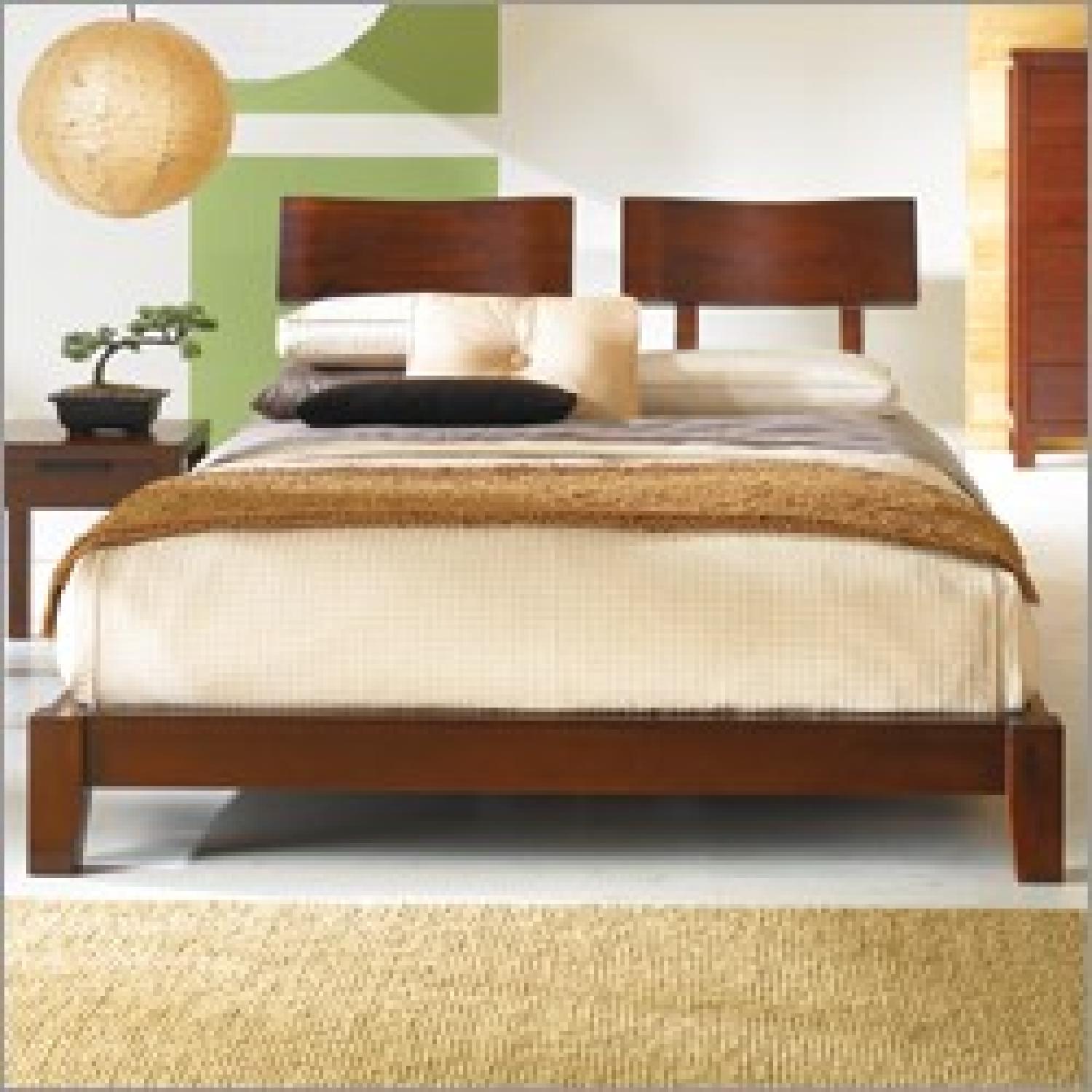 Zen Inspired Queen Platform Bed in Minimalist Design AptDeco