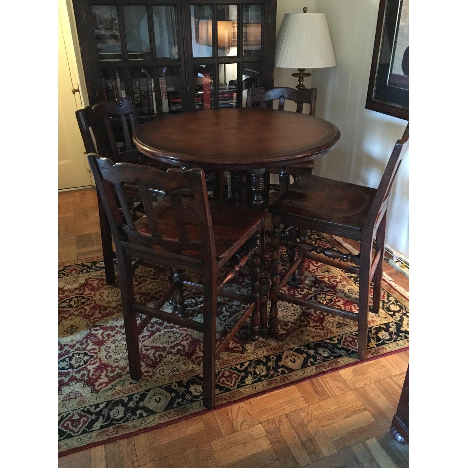 ABC Carpet and Home High Top Dining Table w/ 4 Chairs - image-1