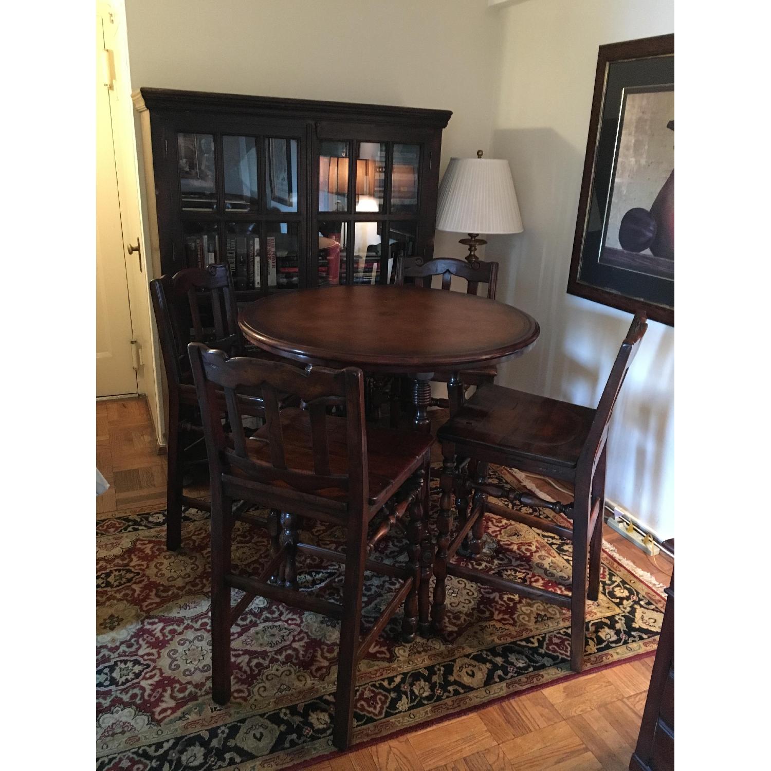 ABC Carpet and Home High Top Dining Table w/ 4 Chairs - image-2