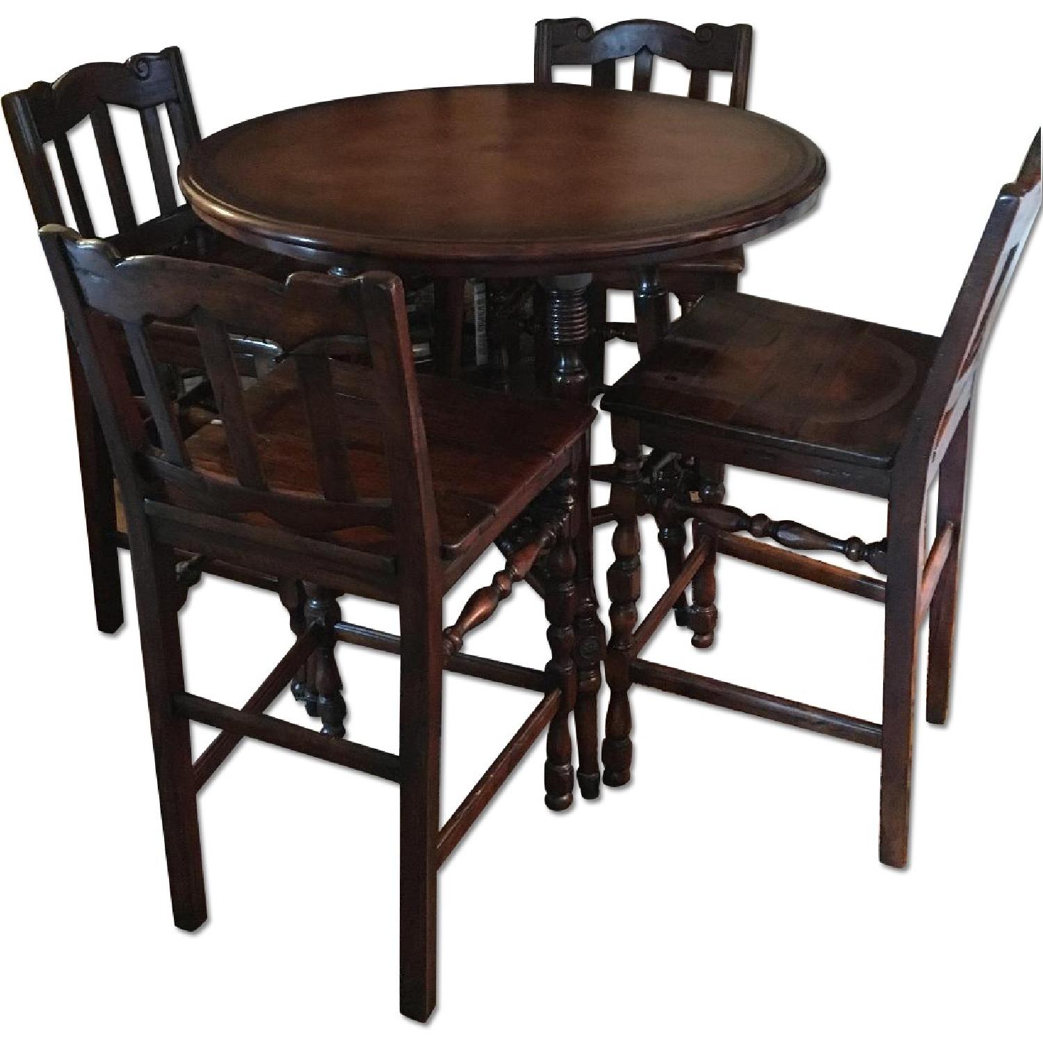 ABC Carpet and Home High Top Dining Table w/ 4 Chairs - image-0