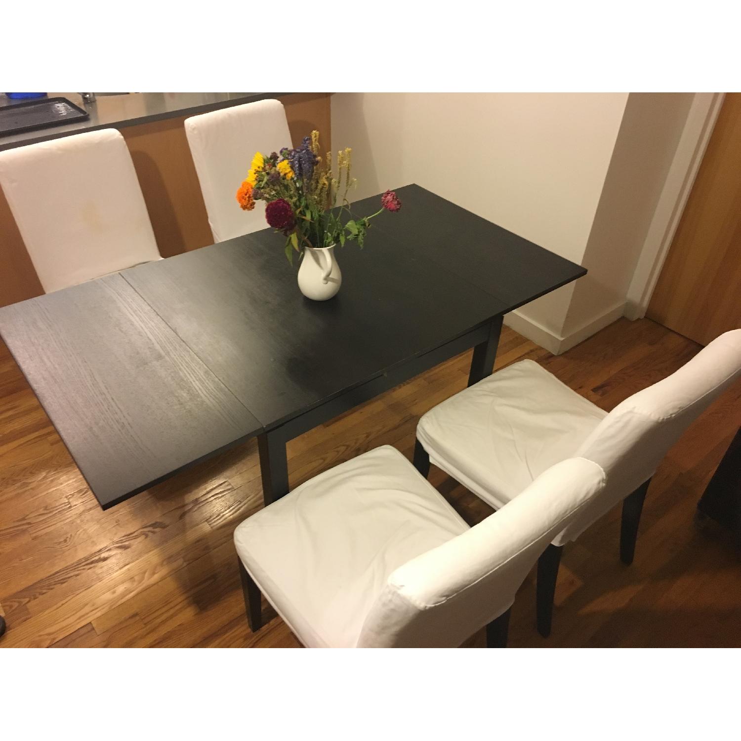 Ikea Bjursta Extendable Dining Table w/ 4 Dining Chairs - image-2