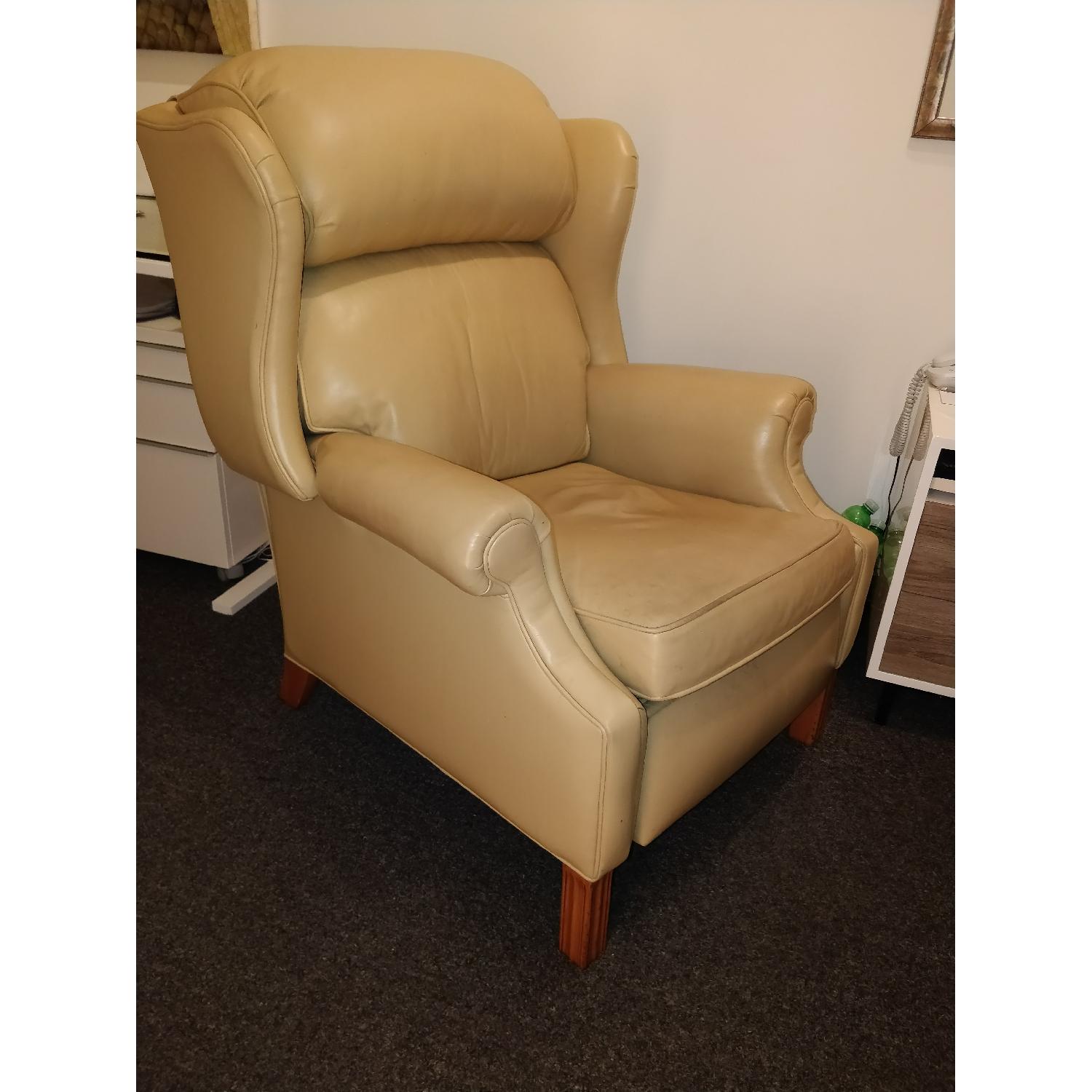 Ethan Allen Townsend Leather Recliner - image-1
