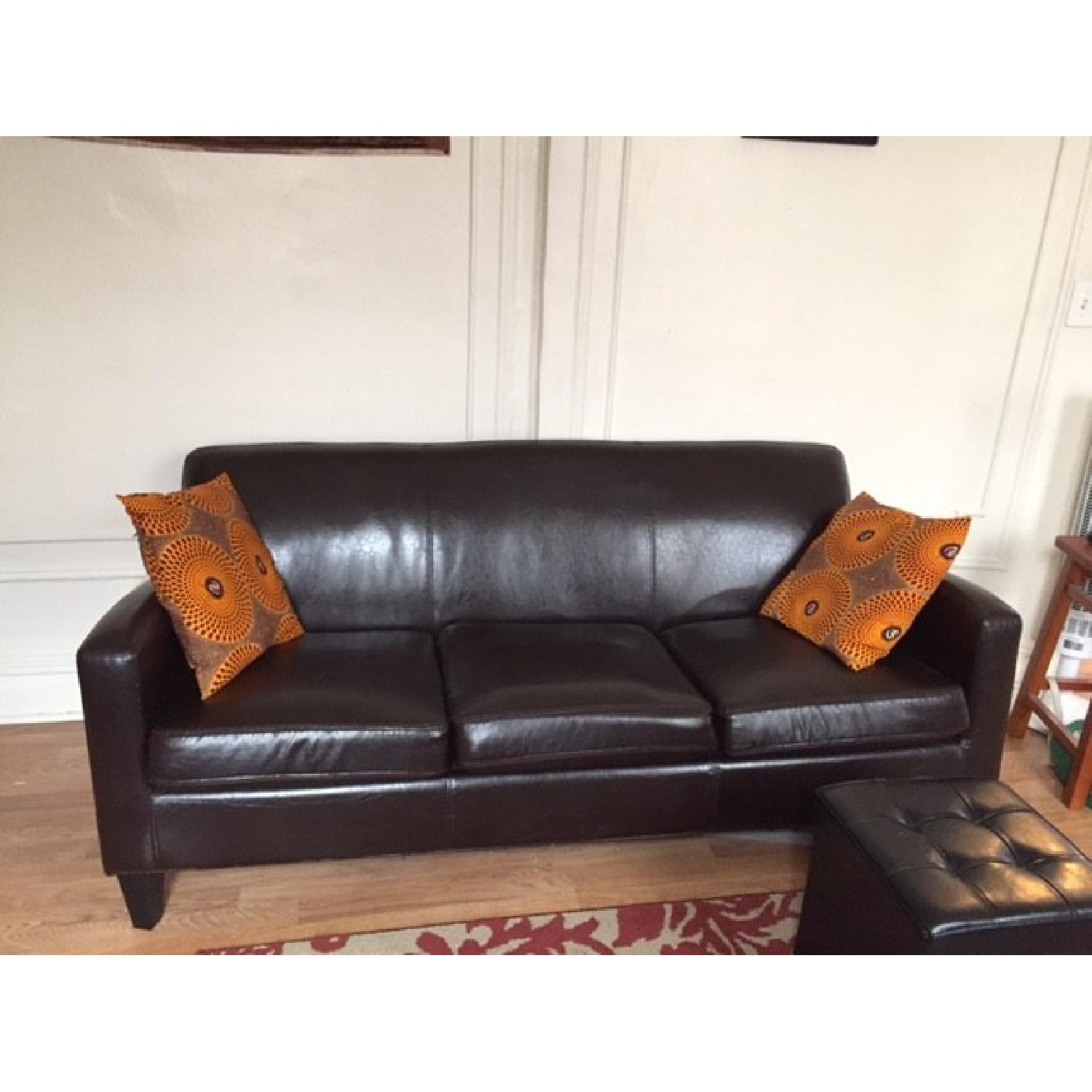 Ikea Jappling Dark Brown Sofa AptDeco