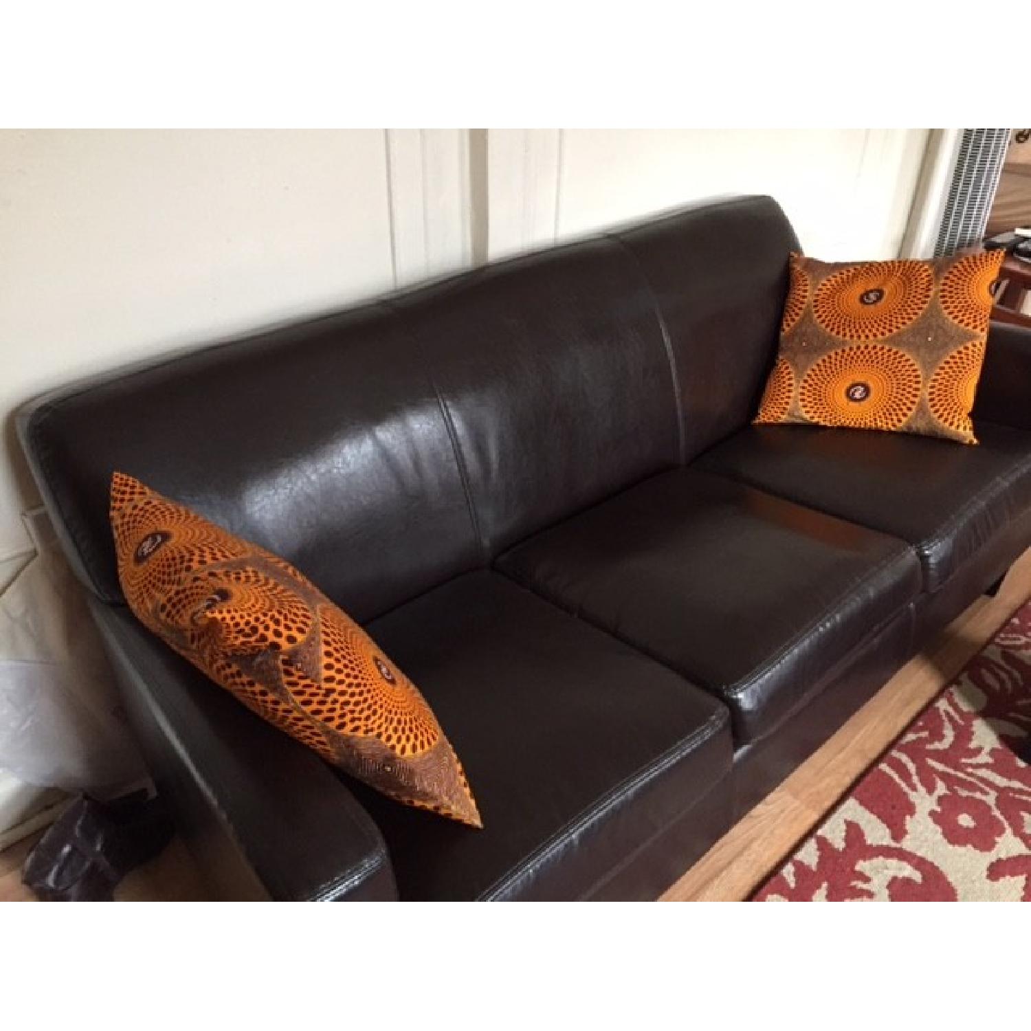 Ikea Jappling Dark Brown Sofa AptDeco