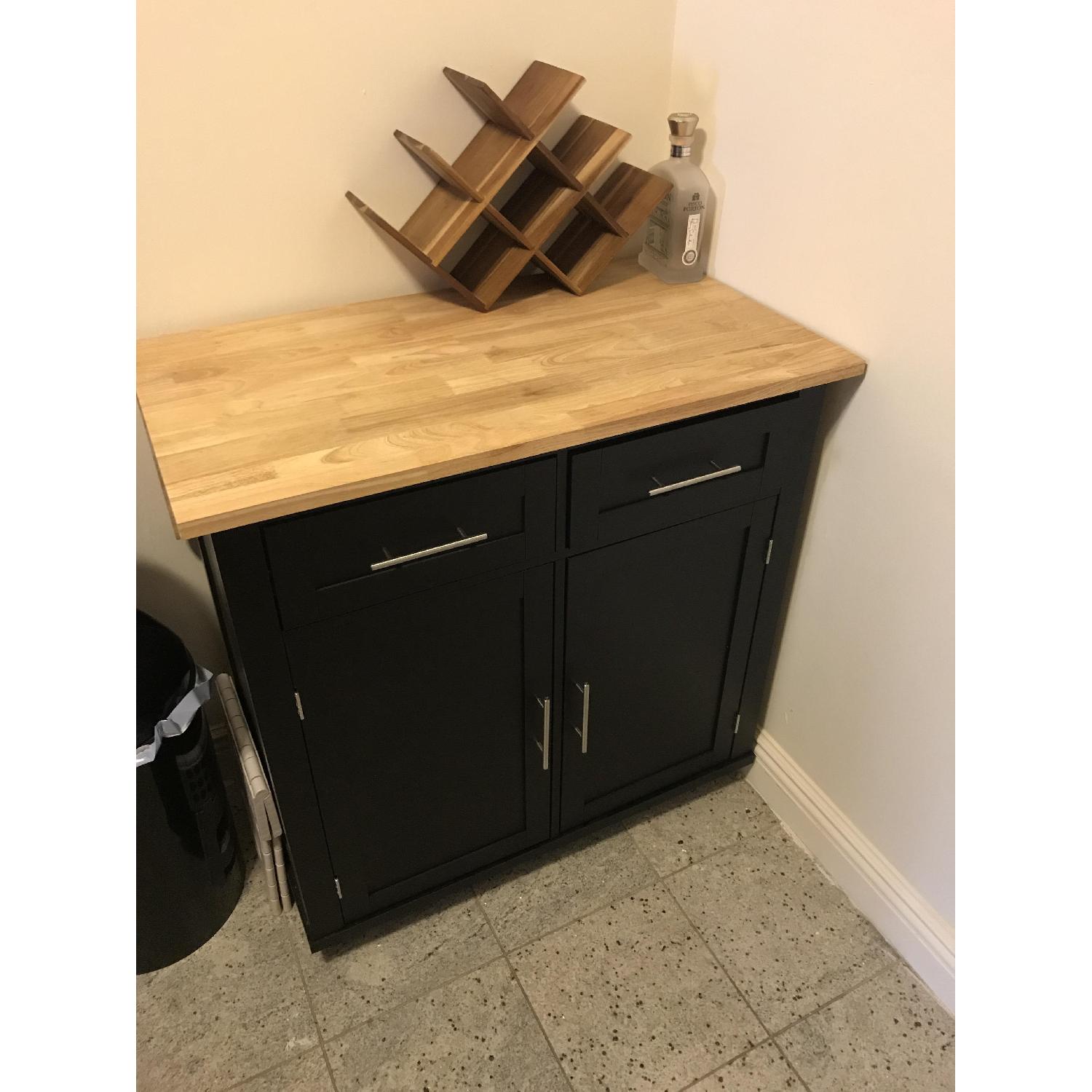Target Kitchen Island w/ Expandable Butcher Block Top AptDeco
