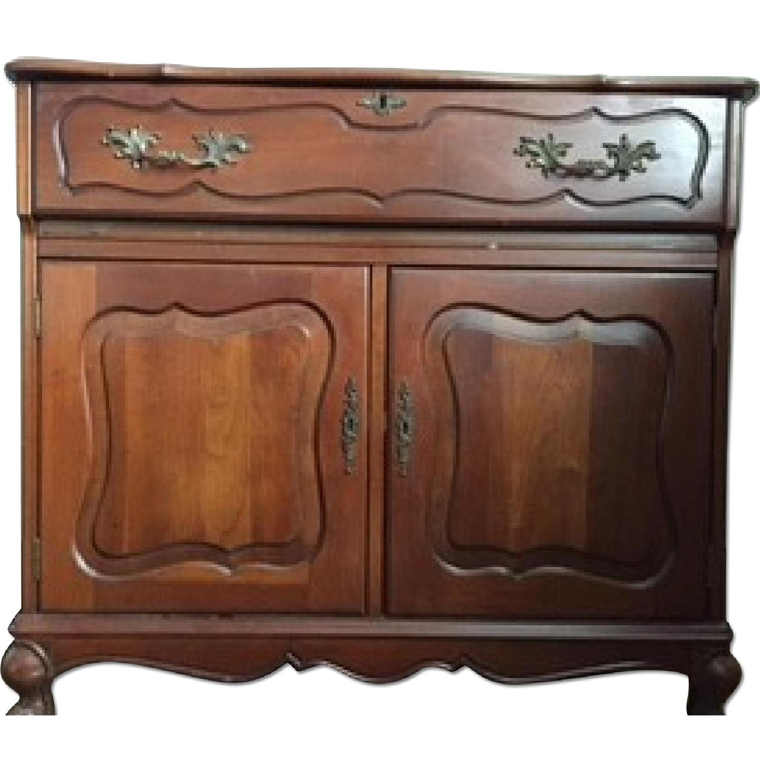 Antique Wooden Bar Cabinet - image-6