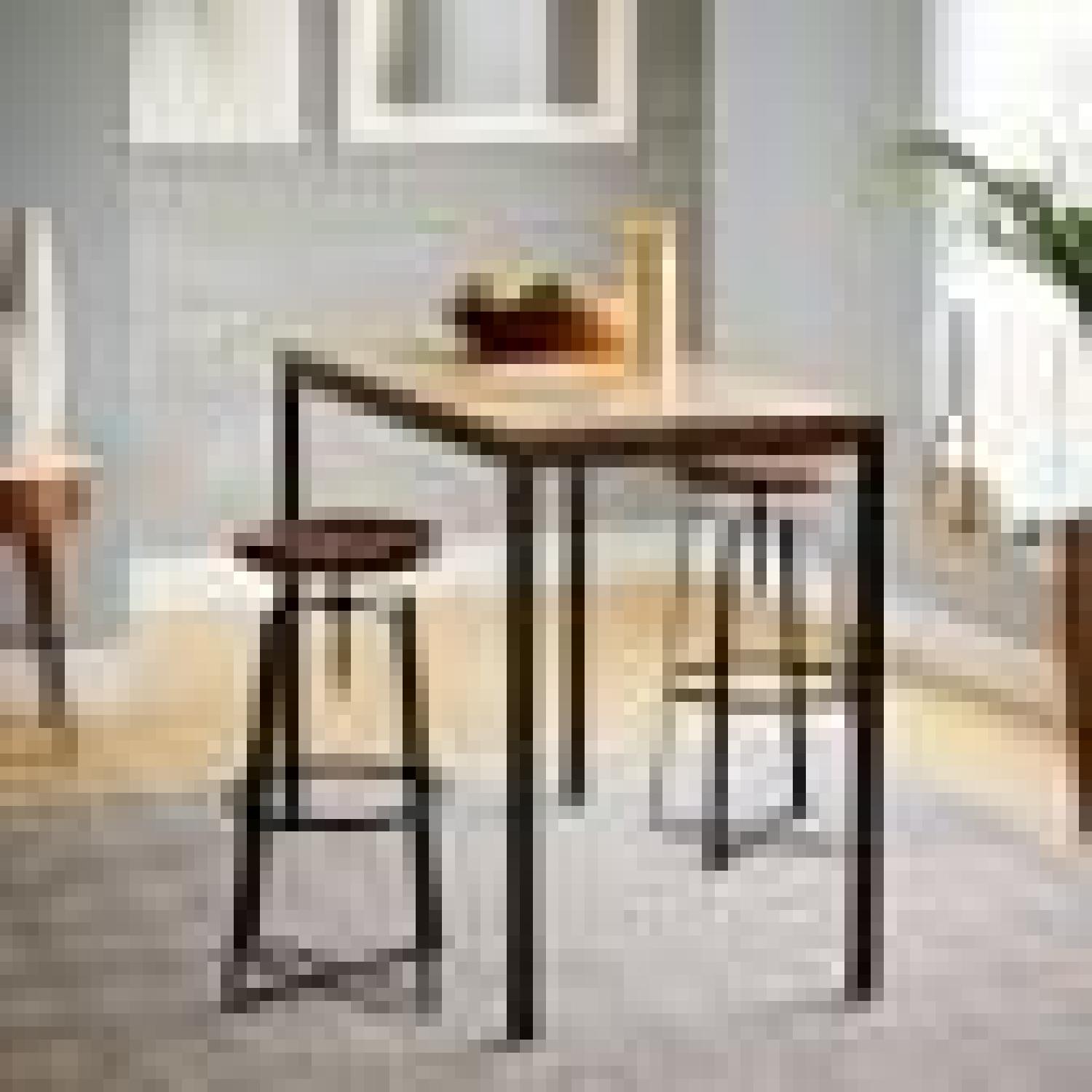 West Elm Box Frame Counter Table Wood - image-2