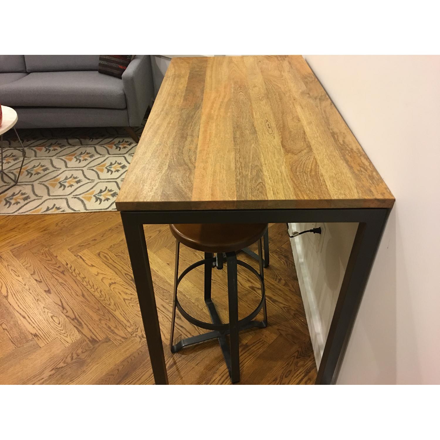 West Elm Box Frame Counter Table Wood - image-4