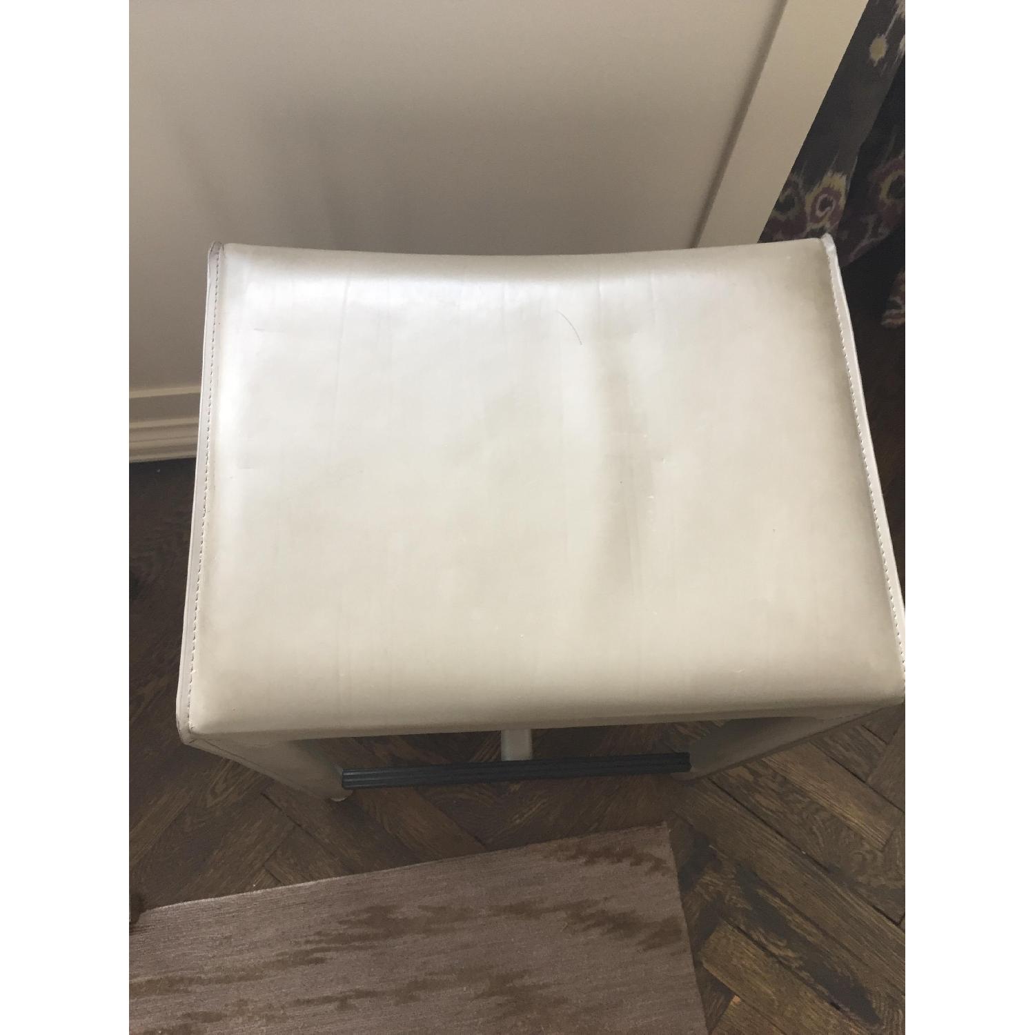 Crate & Barrel Leather Counter Stools - image-2